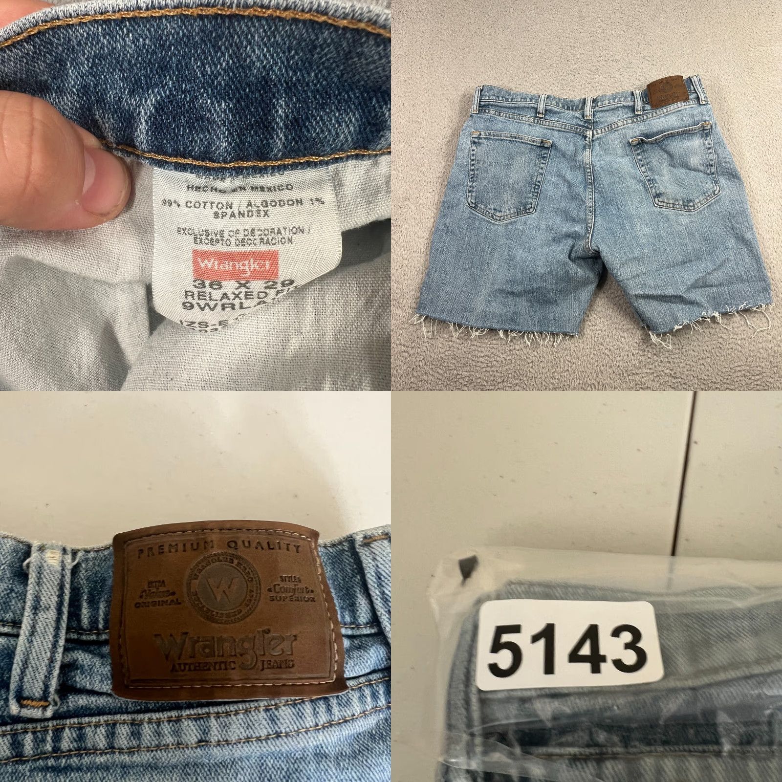 Wrangler VINTAGE Wrangler Men's Jean Shorts Size 37 Bermuda Relaxed Fit Mid Rise Blue Denim Summer Casual Size US 37 - 8 Thumbnail