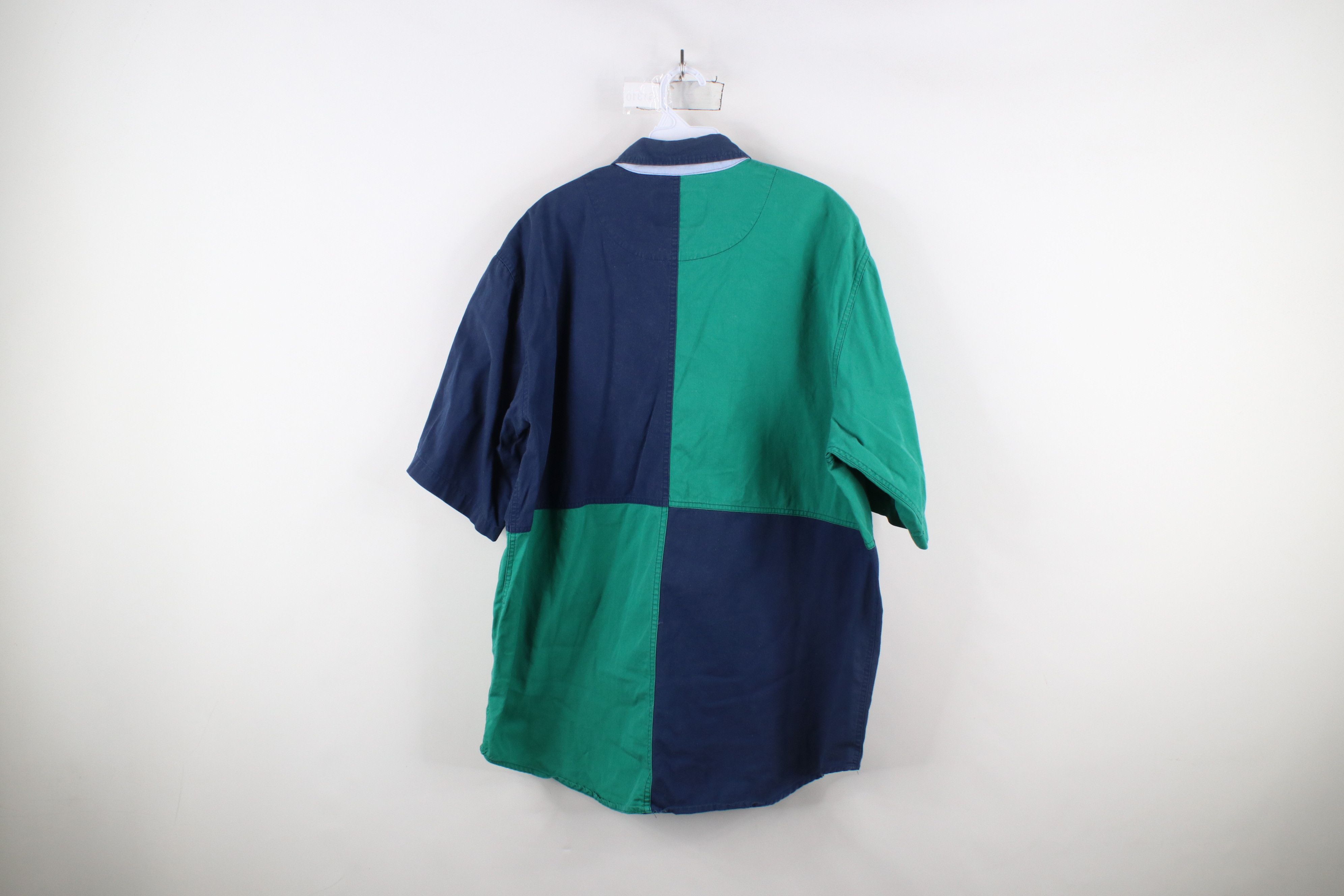 Vintage Vintage 90s Streetwear Block Short Sleeve Button Down Shirt Size US XL / EU 56 / 4 - 13 Thumbnail