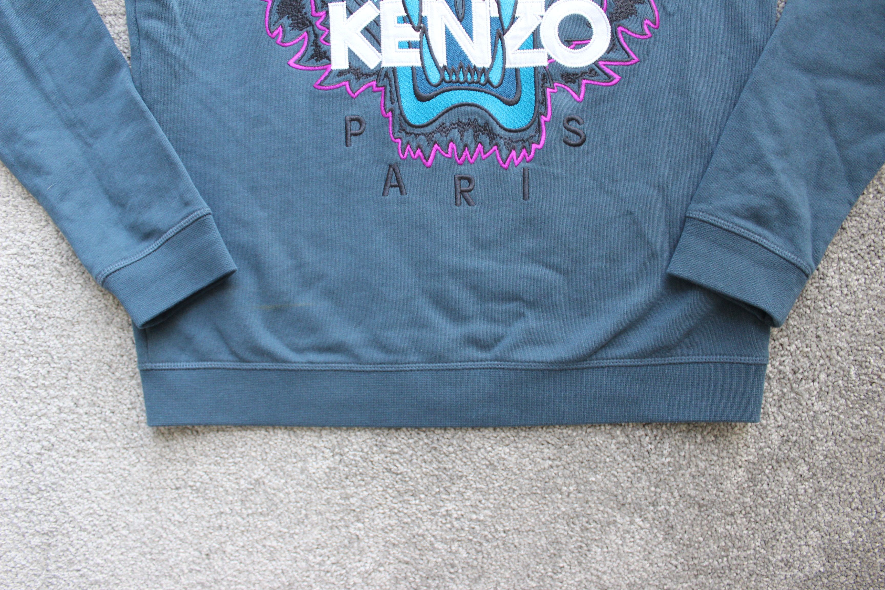 Kenzo Kenzo Paris Tiger Embroidered Cotton Sweatshirt Size M / US 6-8 / IT 42-44 - 4 Thumbnail