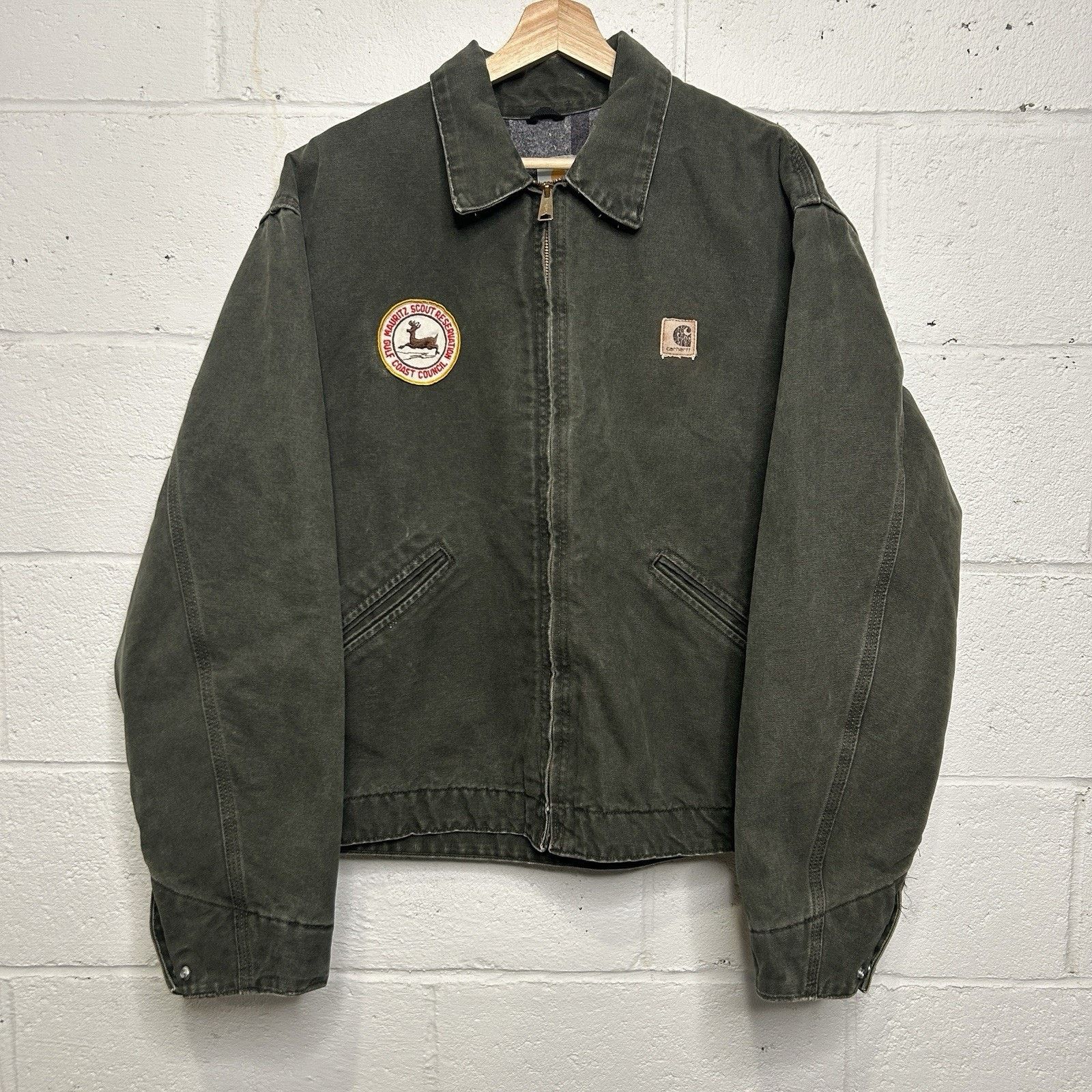 Carhartt Vintage Carhartt J25 Mos Moss Thermal Lined Duck Jacket