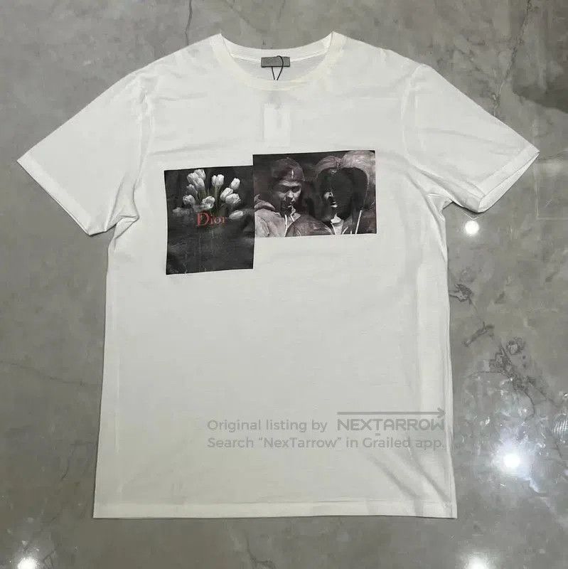 Dior Dior Summer White Cotton Print Short Sleeve T-Shirt . Size US M / EU 48-50 / 2 - 1 Thumbnail