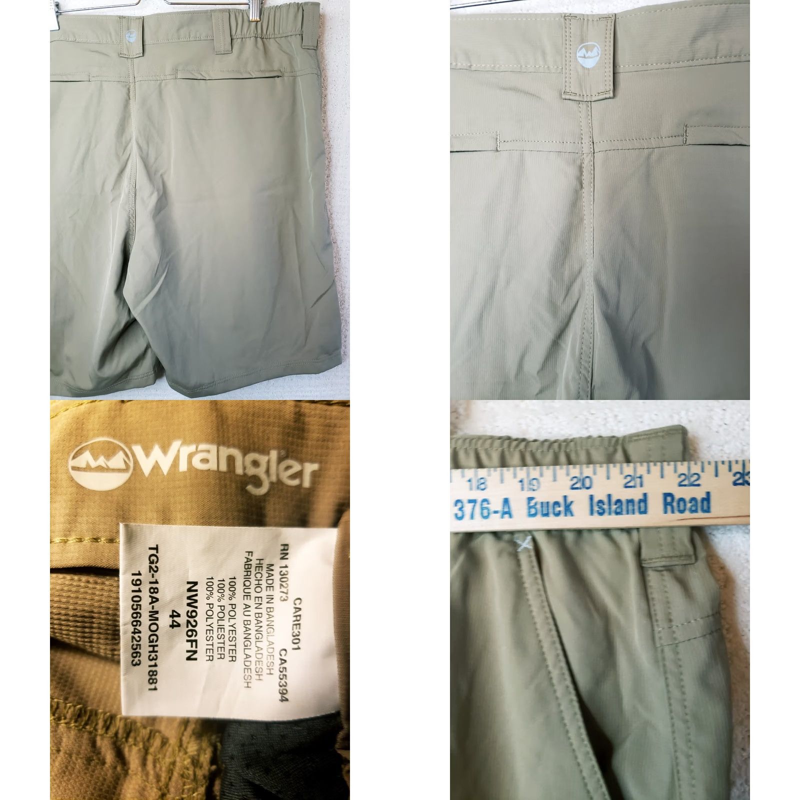 Wrangler Wrangler Outdoor Hiking Shorts Men's 44 Tan Khaki Elastic Waist Polyester NWOT! Size US 44 / EU 60 - 8 Thumbnail