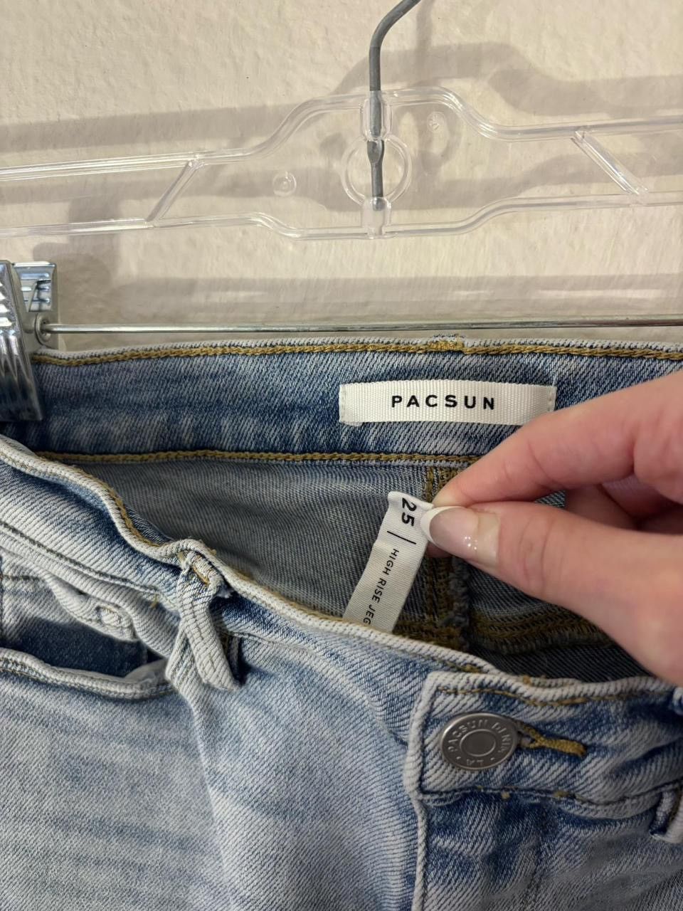 Pacsun PacSun Light Blue Distressed Skinny Jeans Size 25" / US 0 / IT 36 - 3 Thumbnail