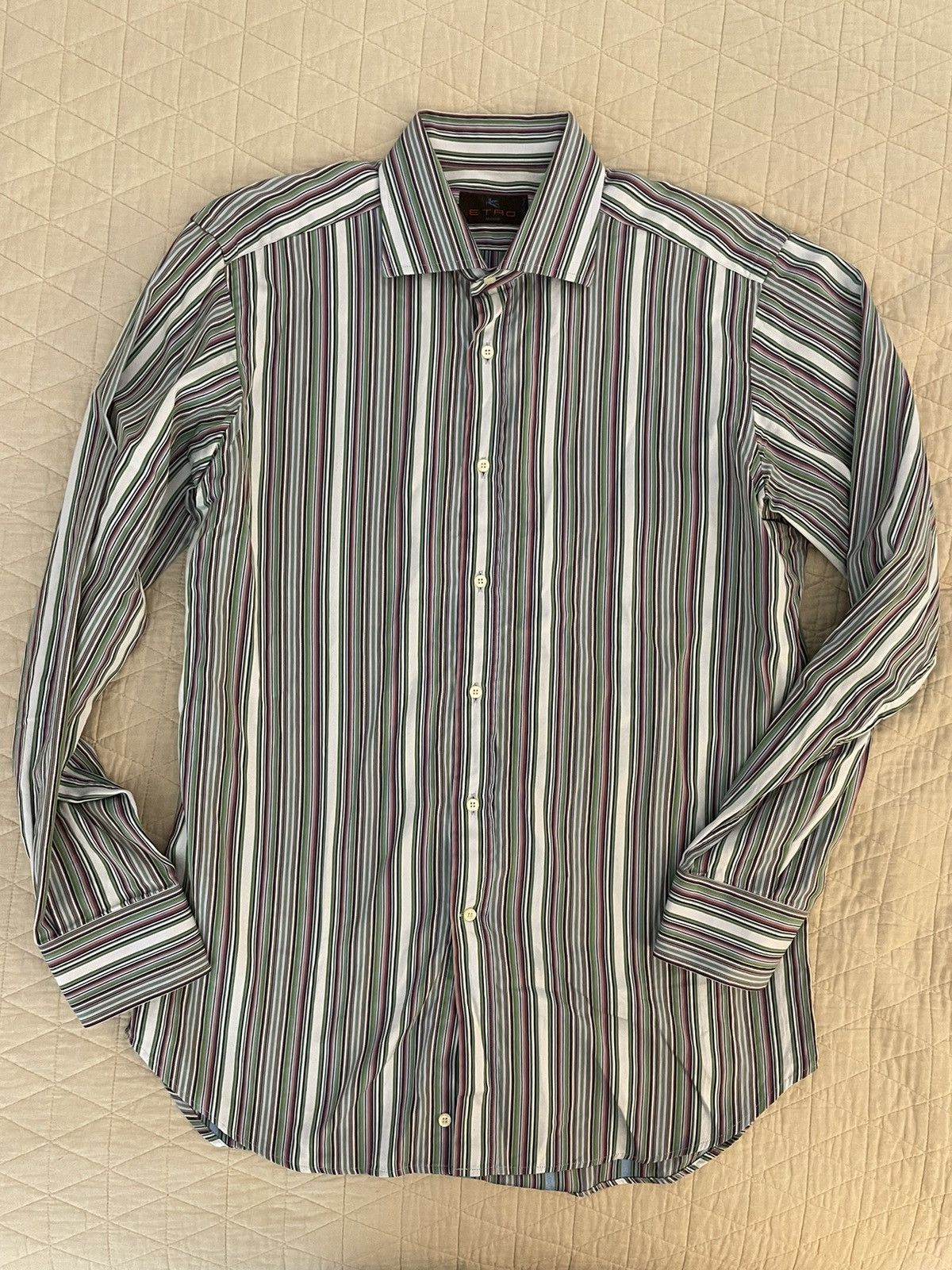 Etro Bold Stripe Shirt Size US L / EU 52-54 / 3 - 2 Thumbnail
