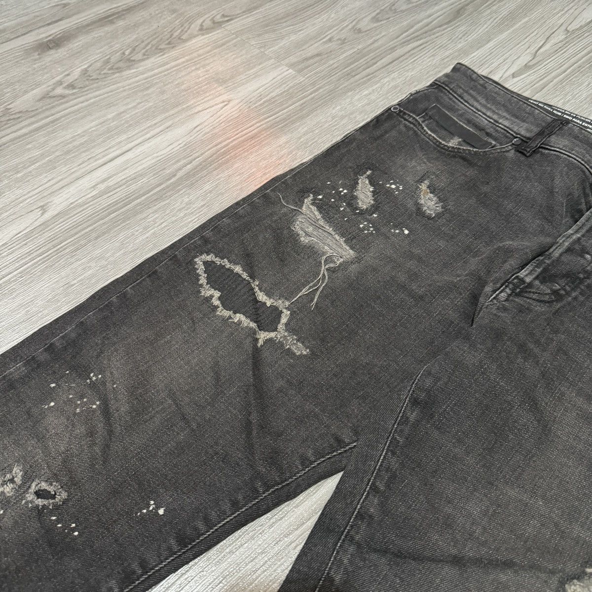Marcelo Burlon Marcelo Burlon Splater Distressed Slim Jeans Size US 34 / EU 50 - 5 Thumbnail