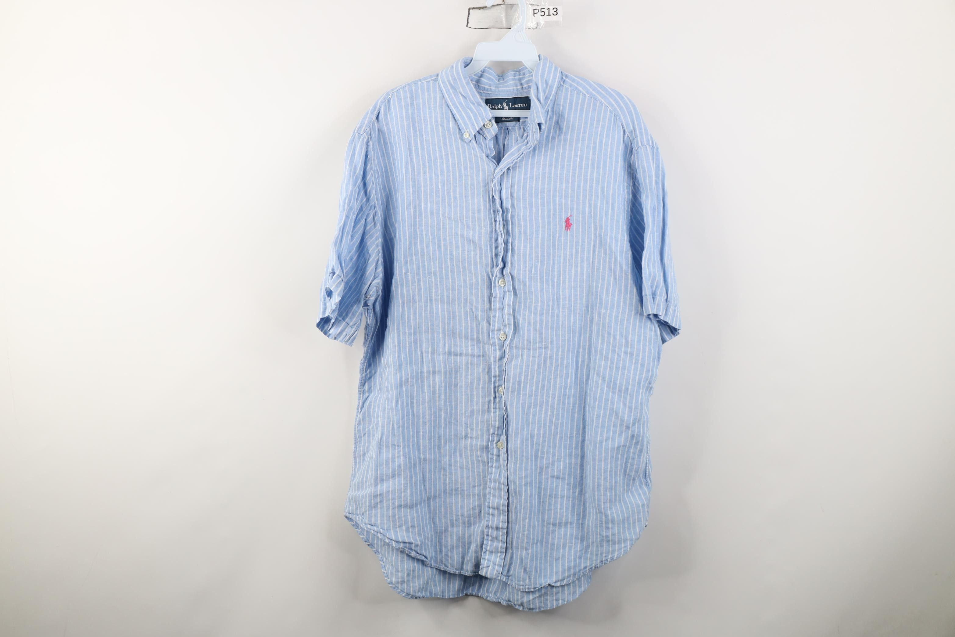 Polo Ralph Lauren Vintage 90s Ralph Lauren Short Sleeve Button Down Shirt Size US L / EU 52-54 / 3 - 1 Thumbnail