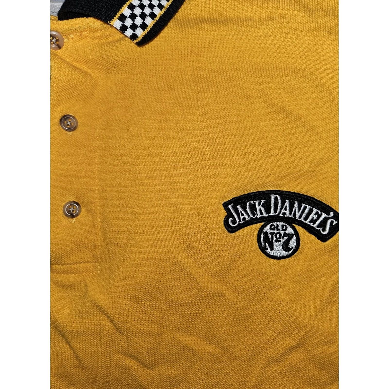 Gildan VINTAGE? No. Jack Daniels Shirt Mens 2XL Yellow Black Polo Checkered Collar Promo Racing Shirt Mens 2XL Yellow Black Polo Checkered Collar Racing Logo Size US XXL / EU 58 / 5 - 5 Thumbnail