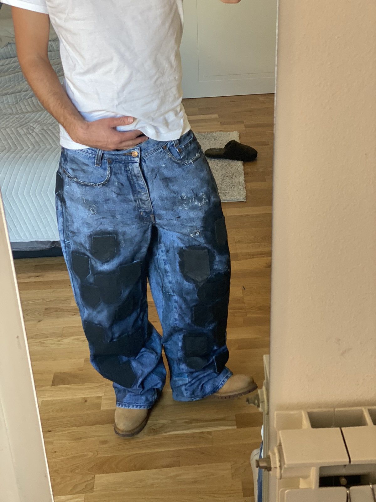 Vintage Custom baggy jeans Size US 35 - 1 Thumbnail