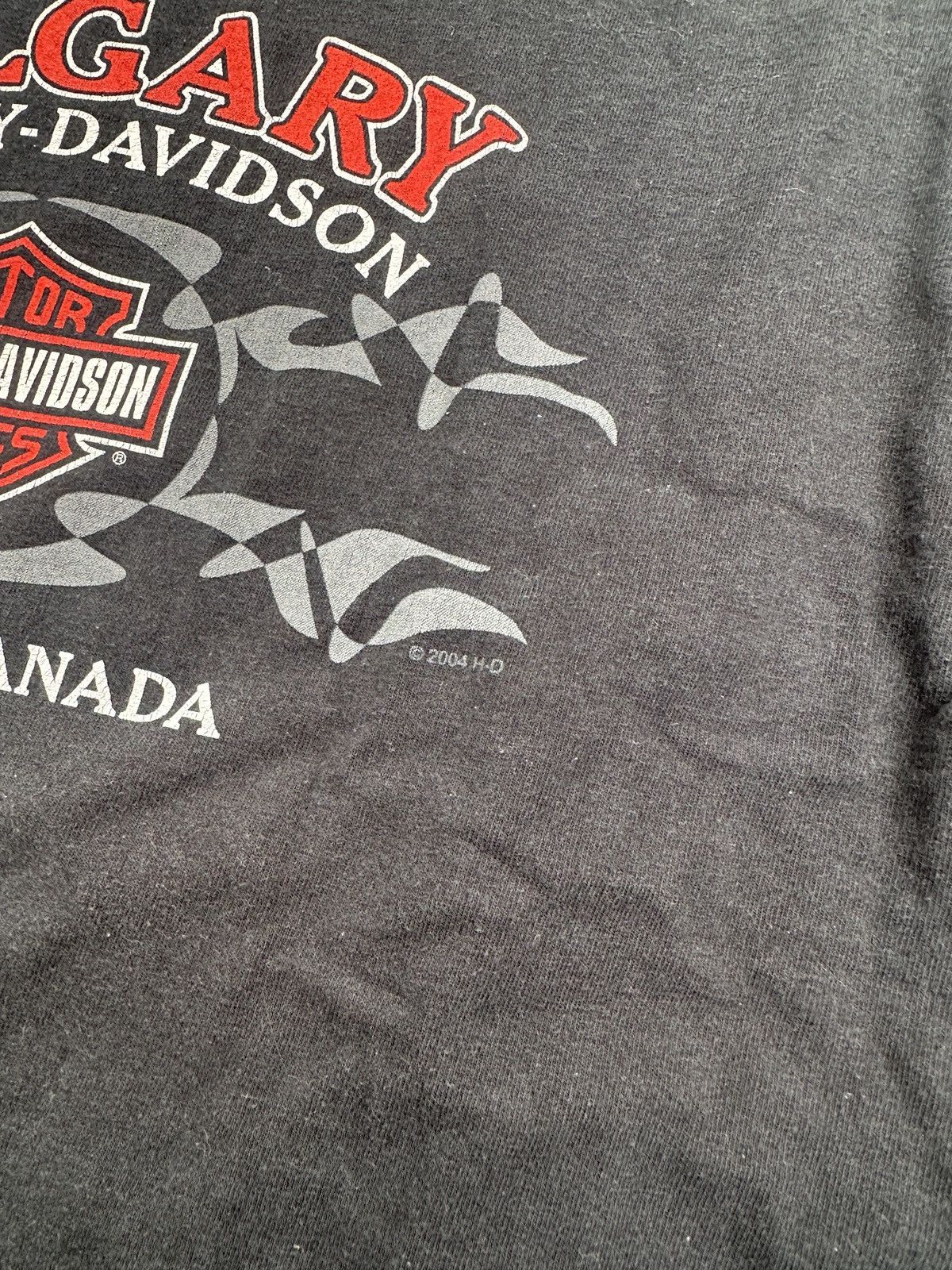 Harley Davidson × Vintage Vintage Harley Davidson Calgary Canada Logo 2004 Rare USA XL Size US XL / EU 56 / 4 - 4 Thumbnail