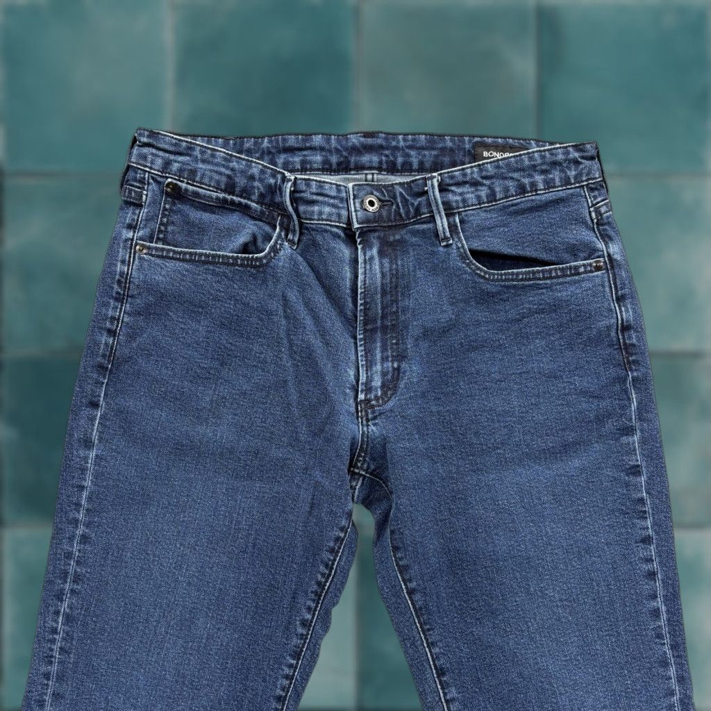 Bonobos Bonobos Jeans Mens Slim Straight Dark Wash 34x34 Denim Cotton Stretch Pockets Zip Casual Pants Men Size US 34 / EU 50 - 1 Thumbnail