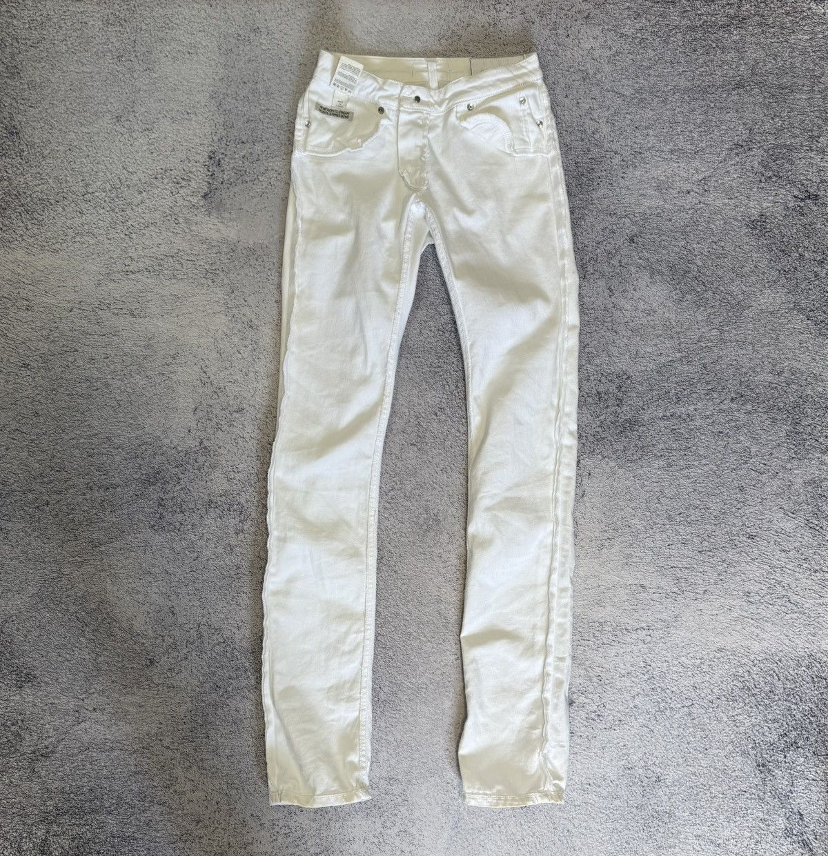 Acne Studios Acne Jeans HEP Slim Straight White Denim 26x34 Vintage Size 26" / US 2 / IT 38 - 11 Thumbnail