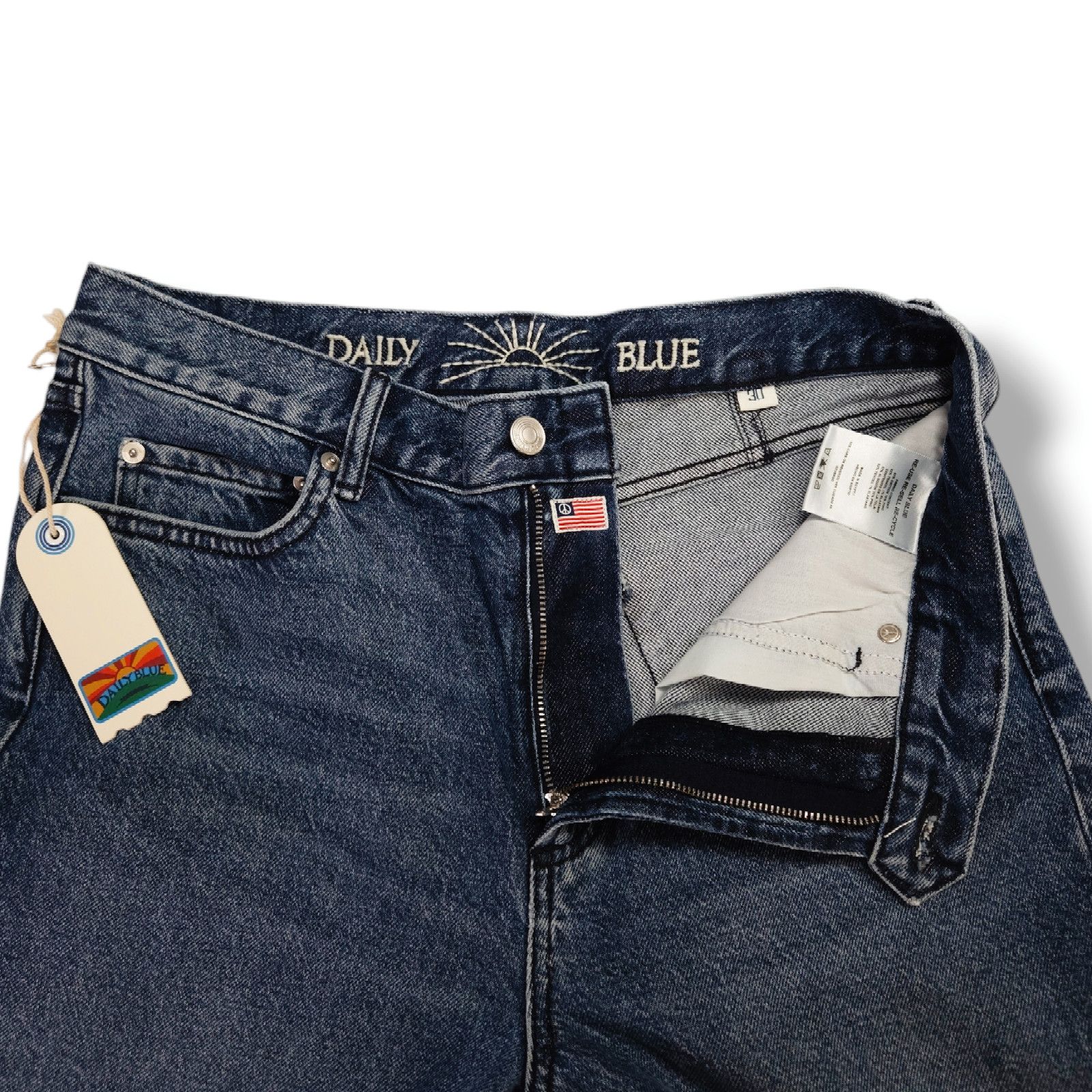 AG Adriano Goldschmied NWT Daily Blue Manya Straight Leg Jeans Sz 30x29.5 Champlain Size 30" / US 8 / IT 44 - 5 Thumbnail