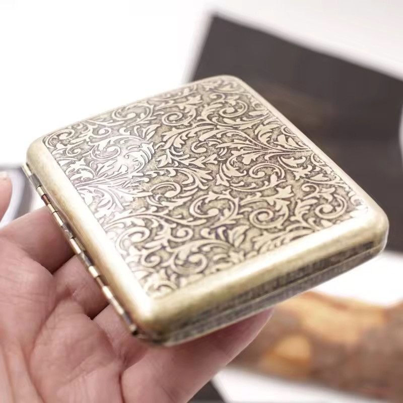 Other Vintage Metal Brass Cigar Storage Box Case Size ONE SIZE - 3 Thumbnail