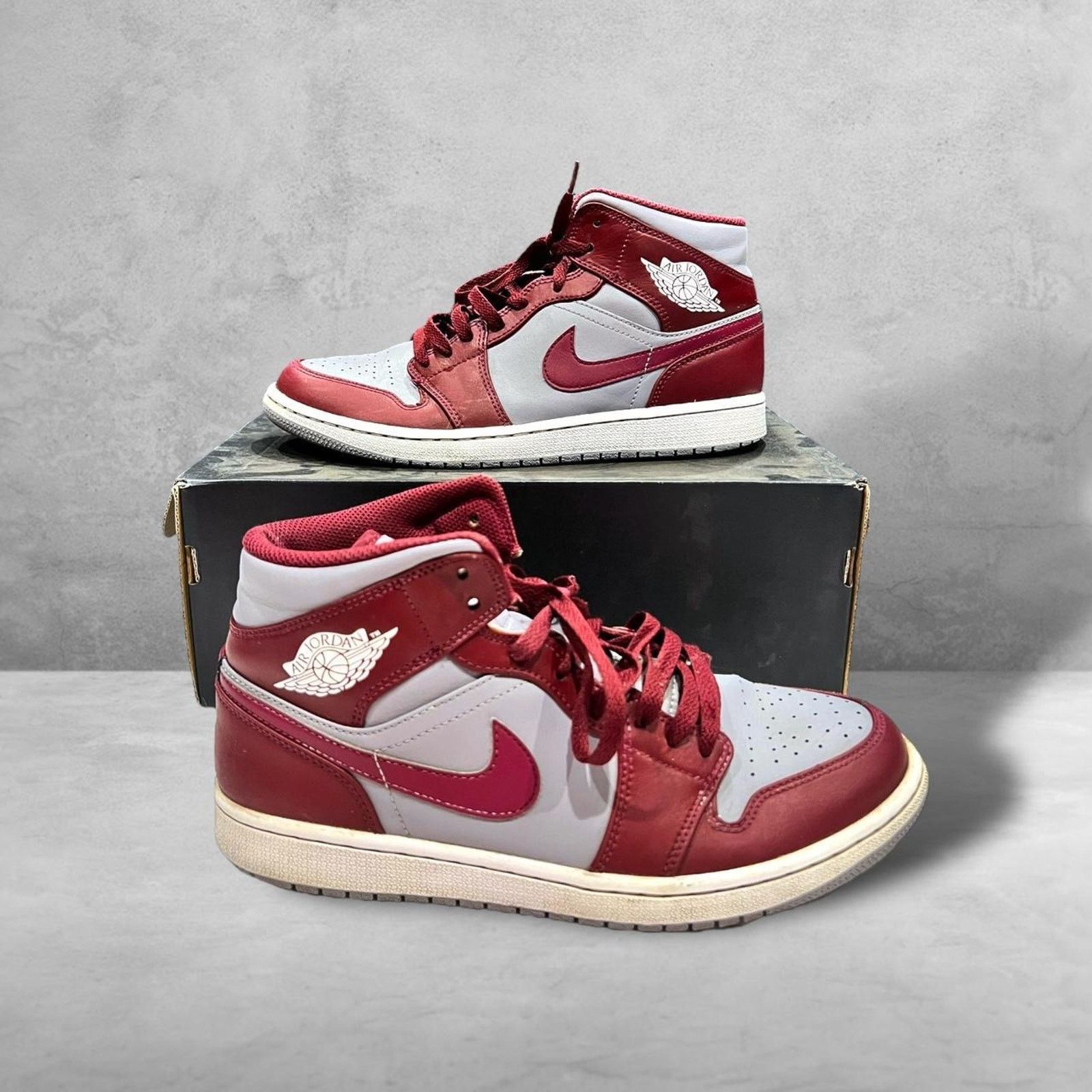 Nike Nike Air Jordan 1 Mid ‘Cherrywood Red’ Basketball Sneakers Size US 9.5 / EU 42-43 - 2 Thumbnail