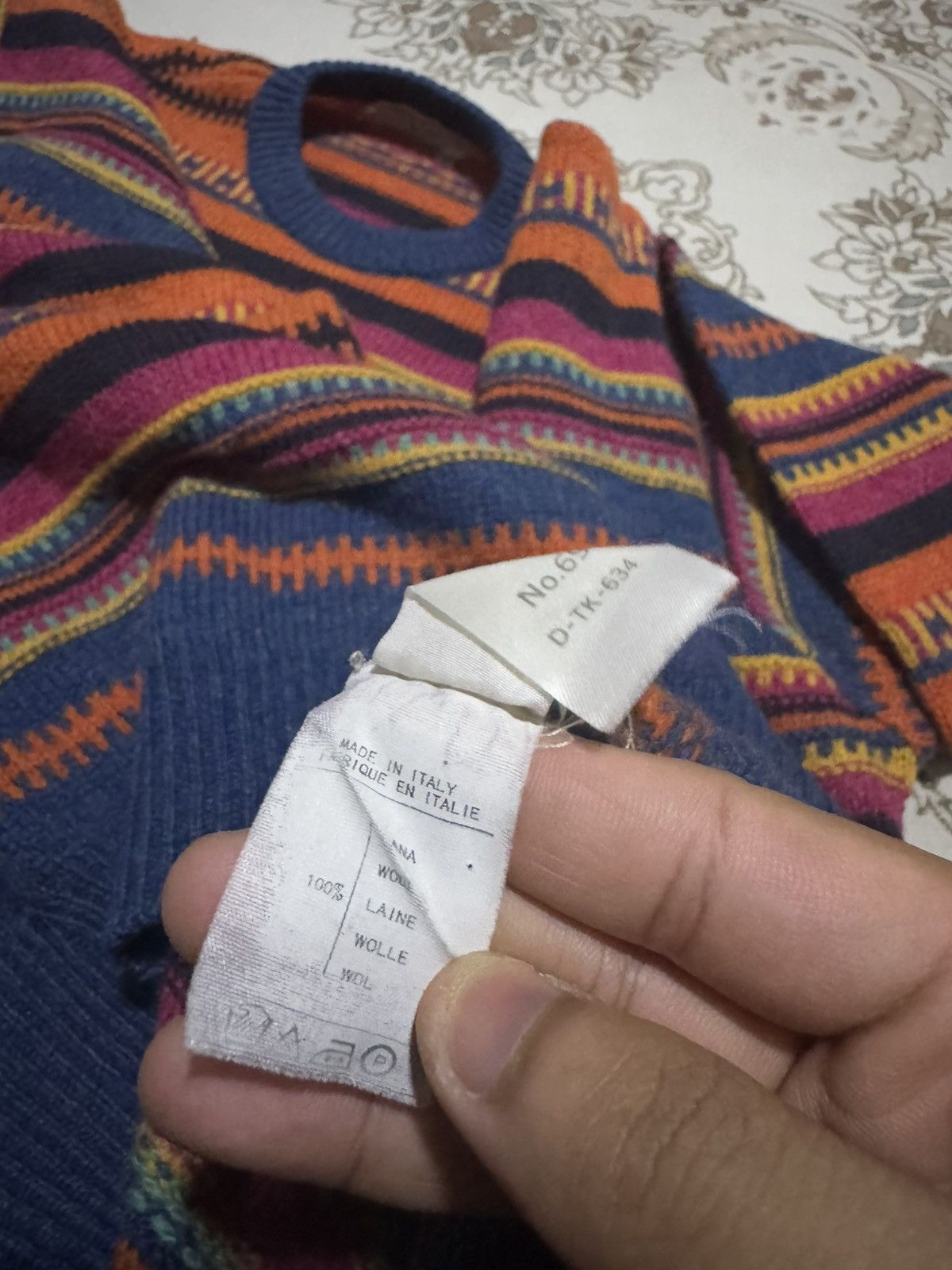Valentino Vtg V Garavani Pullover Knitwear Multicolour Stripes Size US M / EU 48-50 / 2 - 6 Thumbnail