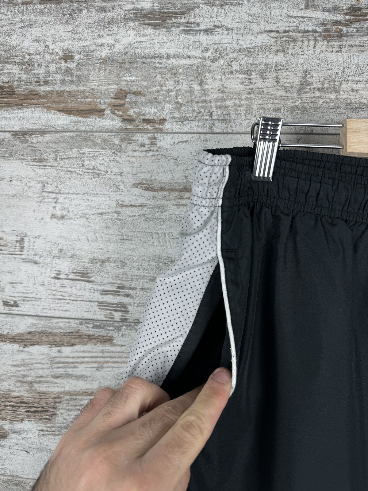 Nike × Vintage Mens Vintage Nike black drill pants sweatpants swoosh y2k Size US 36 / EU 52 - 7 Thumbnail