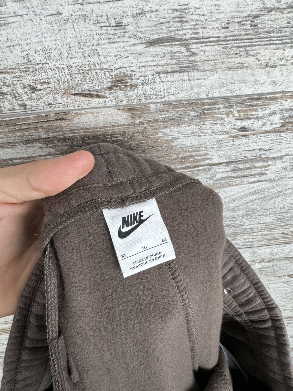 Nike × Vintage Mens Nike swoosh brown sweatpants y2k pants drill Size US 36 / EU 52 - 14 Thumbnail
