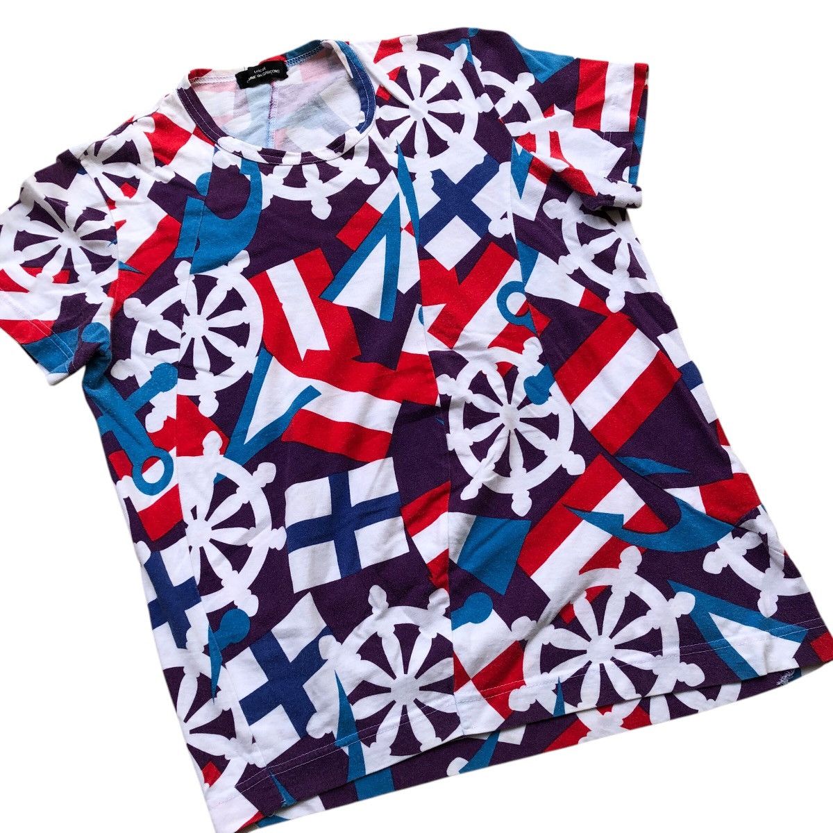 Japanese Brand Tricot COMME des GRACONS Rare Allover Printed T-Shirt Size S / US 4 / IT 40 - 5 Thumbnail