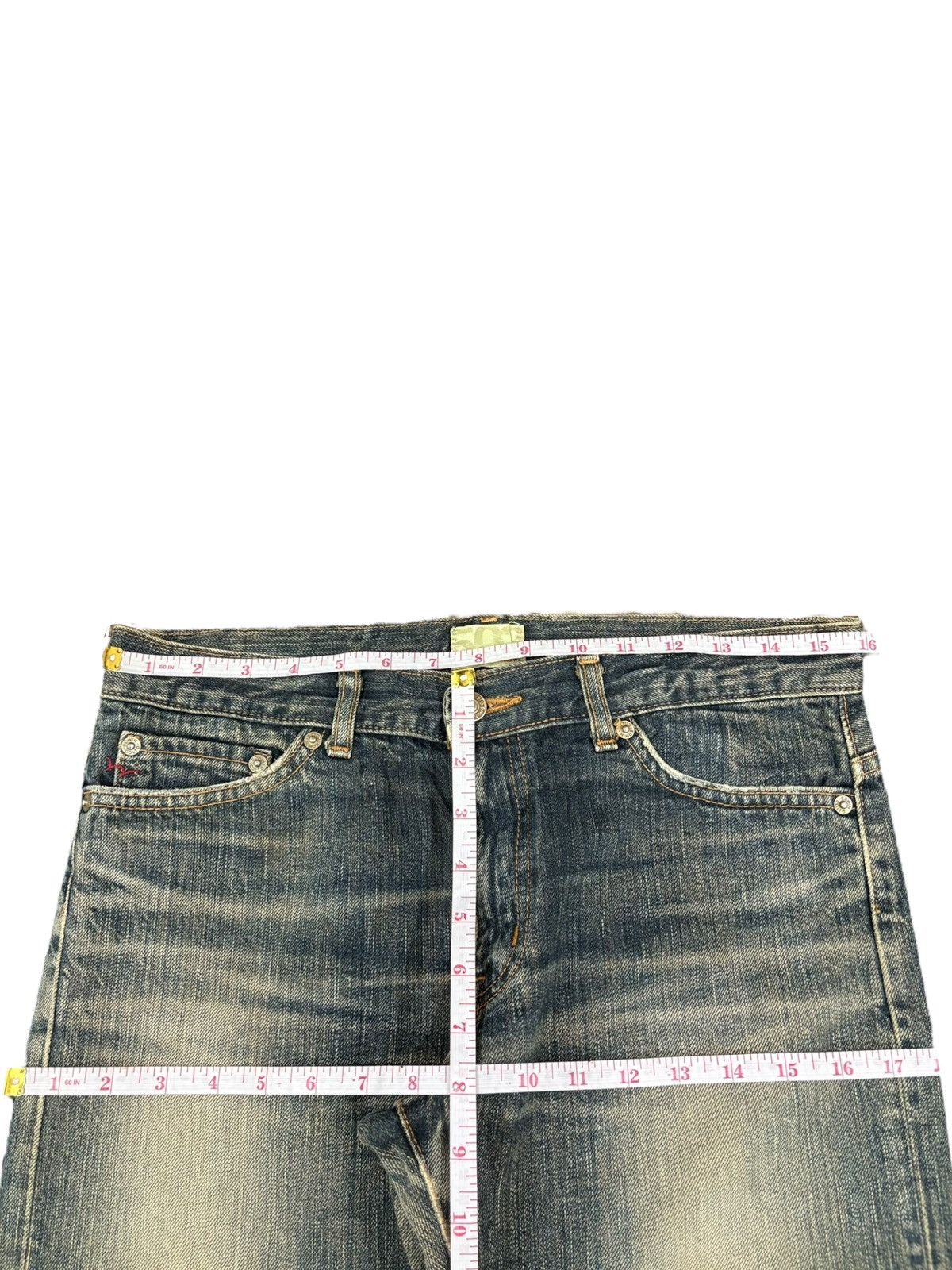 Edwin Vintage Japanese Edwin 503 Mud Wash Distressed Flare Jeans Size 32" / US 10 / IT 46 - 11 Thumbnail