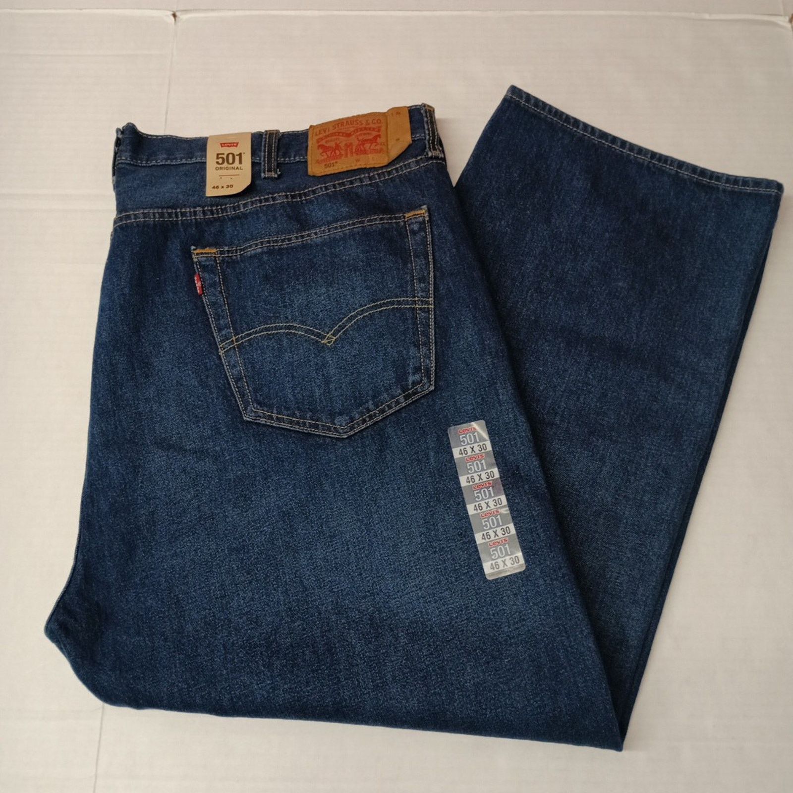 Levi's Levi's 501 Original Jeans Men 46x30 Blue Button Fly Straight Size US 44 / EU 60 - 1 Thumbnail