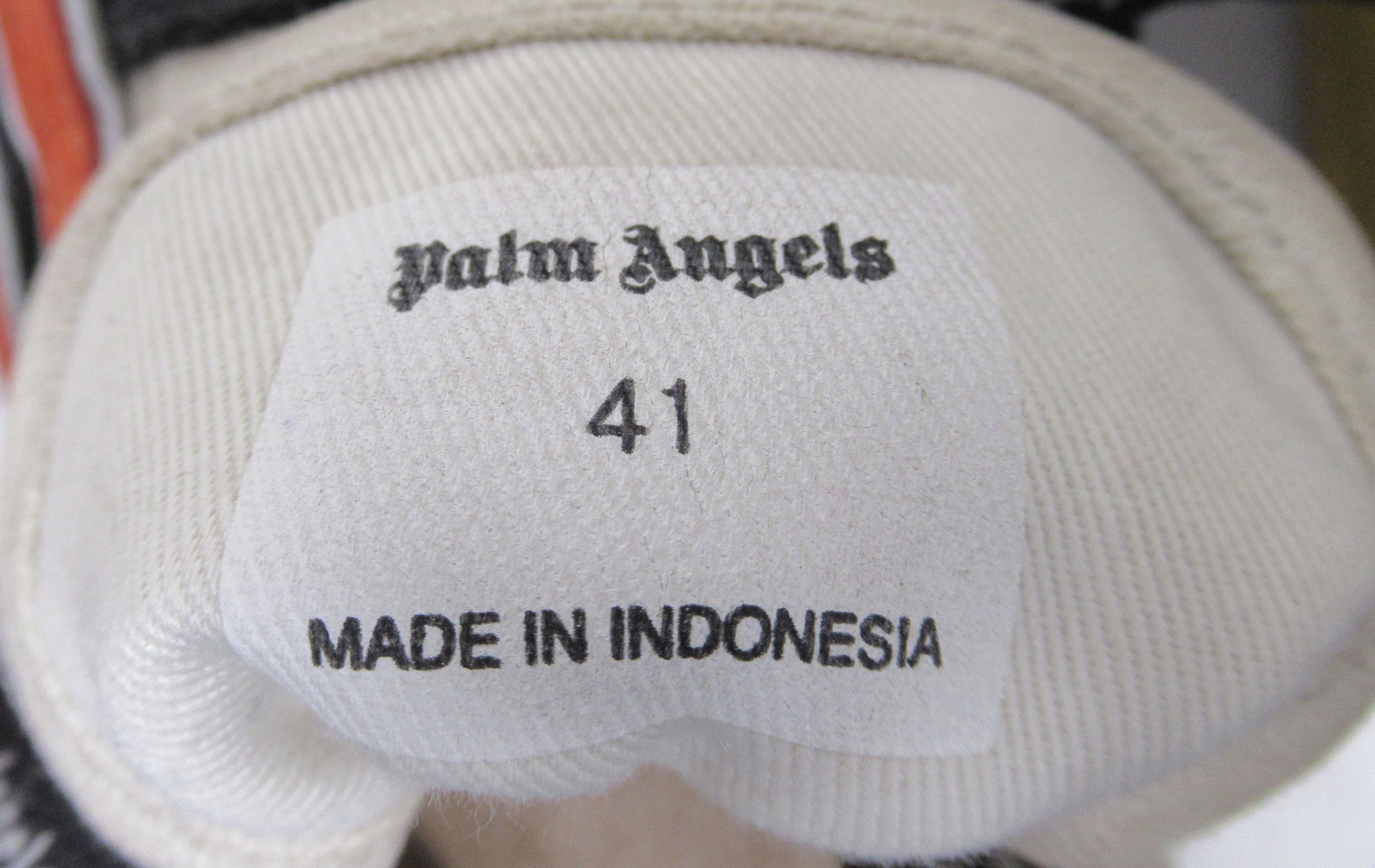 Palm Angels Palm Angels Men's Canvas Flame Sneakers Beige Black Orange Size US 8 / EU 41 - 9 Thumbnail