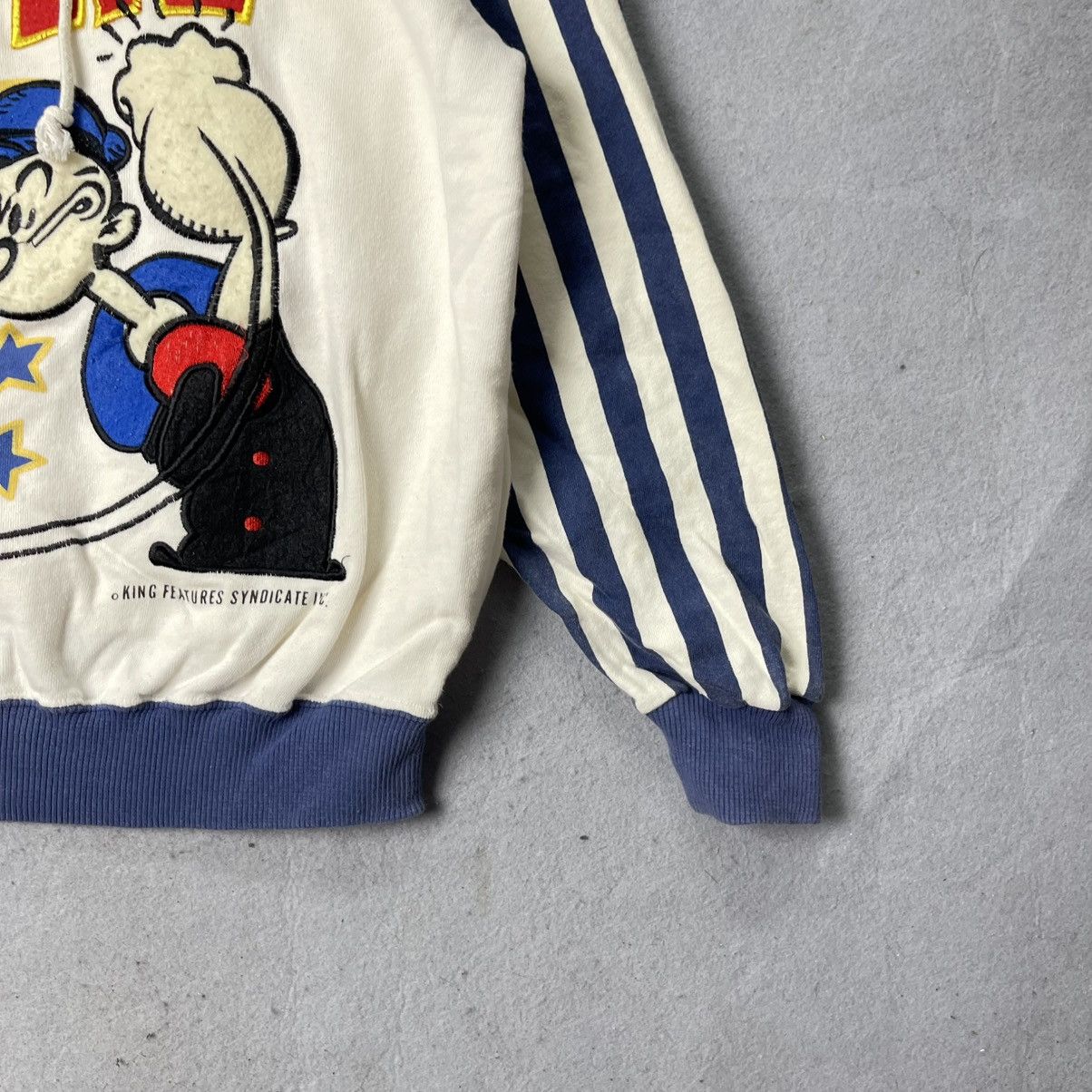 Vintage Vintage Popeye Nautical Patchwork Hoodie Size US M / EU 48-50 / 2 - 5 Thumbnail