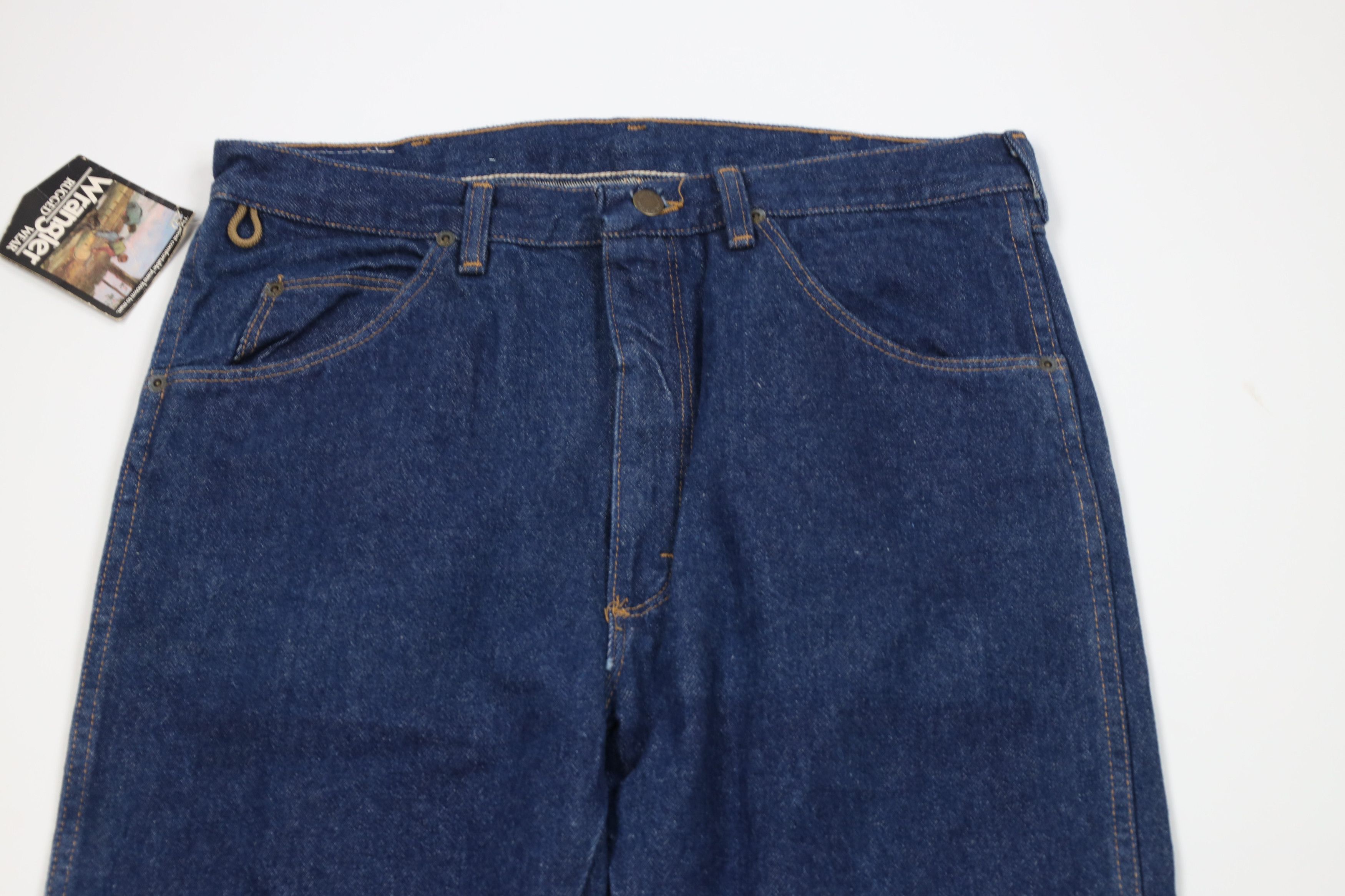 Wrangler Deadstock Vintage 90s Wrangler Denim Jeans Indigo Blue USA Size US 34 / EU 50 - 2 Thumbnail