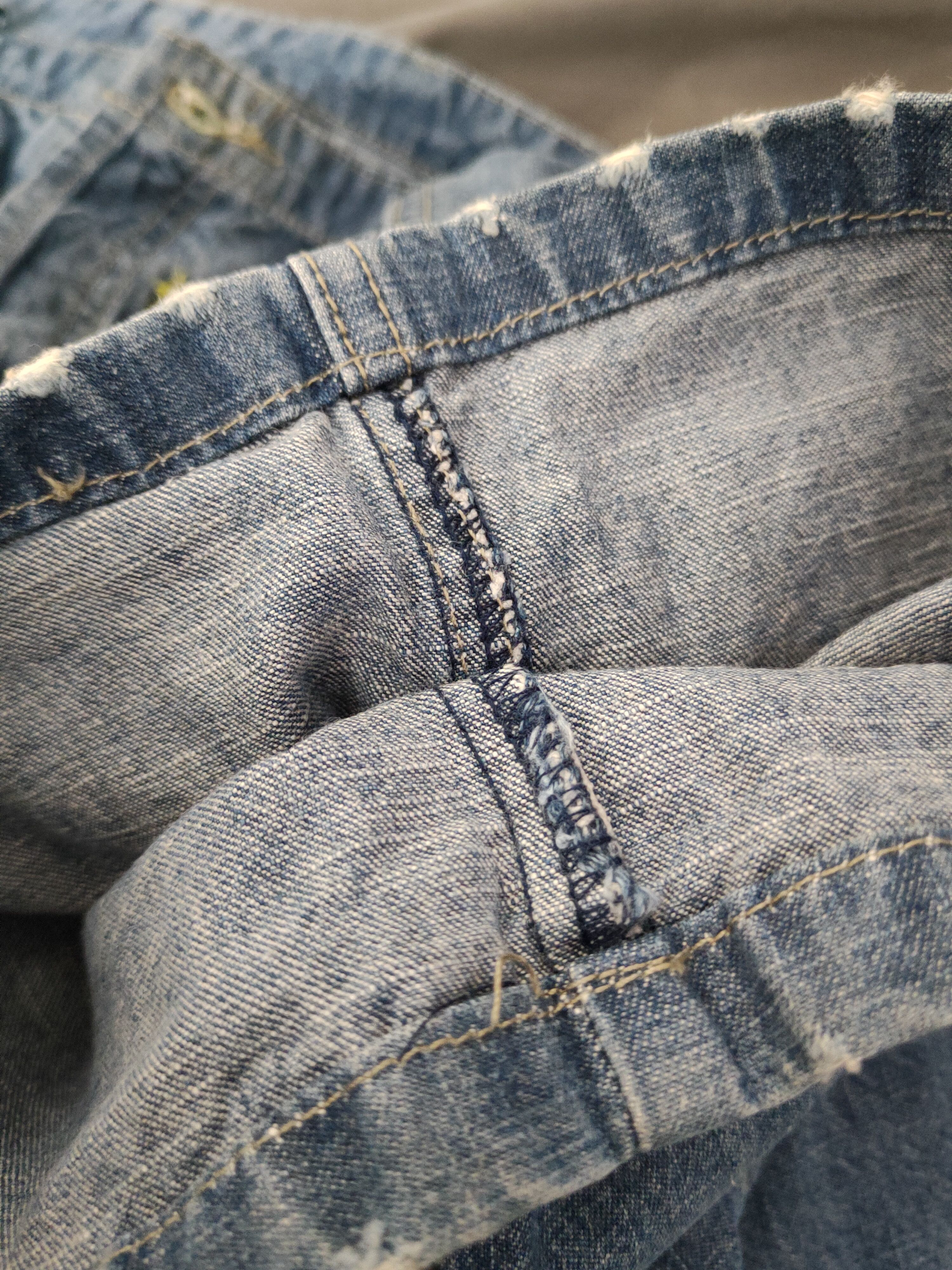 G-Star DL G Star Raw Blue Distressed Ripped denim Jeans #1321 Size US 35 - 14 Thumbnail