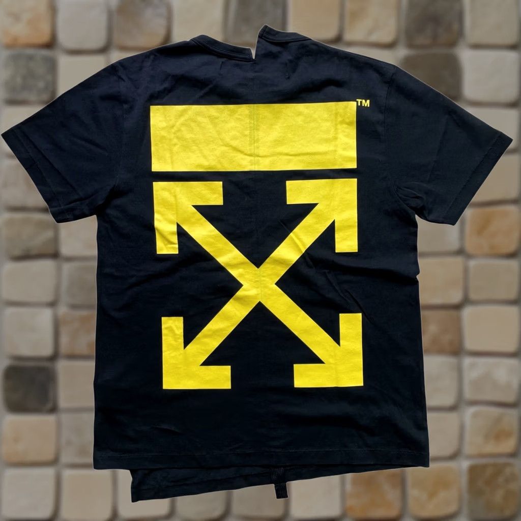 Off-White 🐼Men's Vintage T-Shirt Off-White Cut Here LG-425 Rare
