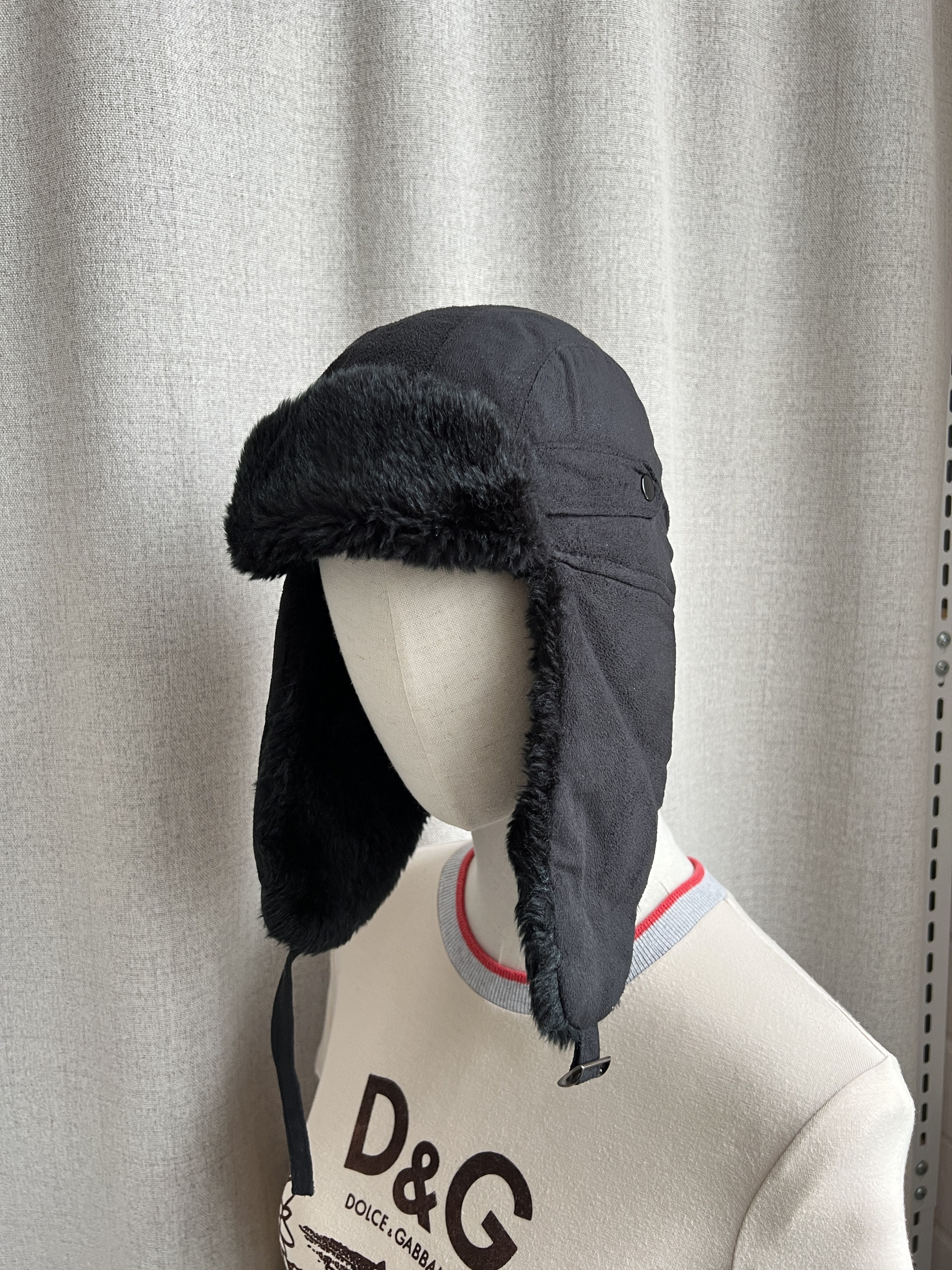 Vintage Y2K Faux Fur Black Reversible Ushanka Hat Floppy Ears Size ONE SIZE - 5 Thumbnail