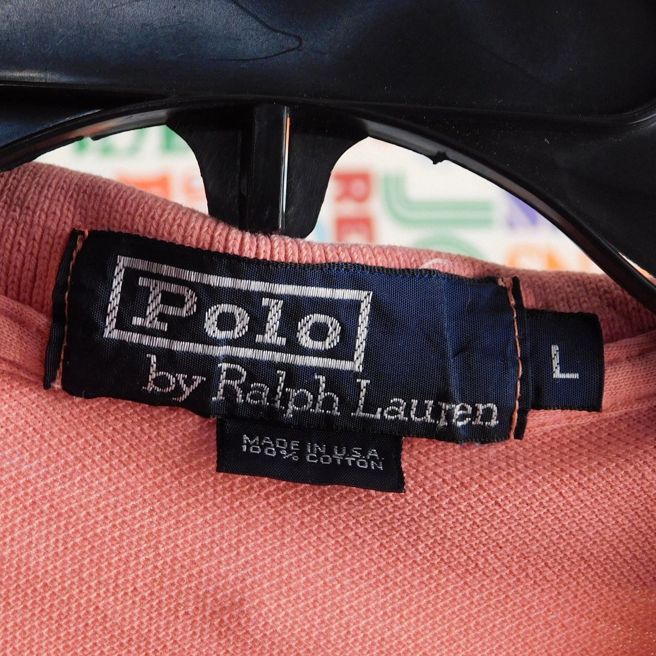 Polo Ralph Lauren Ralph Lauren Polo Shirt Size L Salmon Pink Blue Pony 90s Size US L / EU 52-54 / 3 - 3 Thumbnail