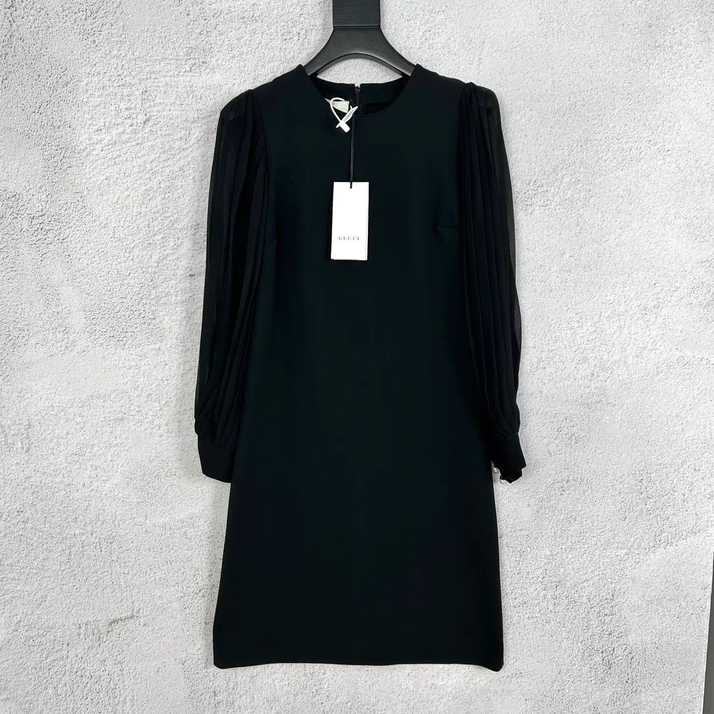 Gucci Gucci pleated long sleeve black dress women's XS Size XS / US 0-2 / IT 36-38 - 1 Thumbnail