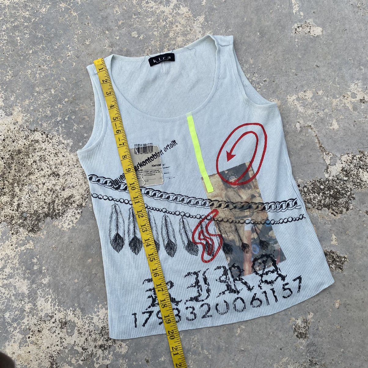 Japanese Brand Y2K kira milano design crop singlet tee Size US XS / EU 42 / 0 - 13 Thumbnail