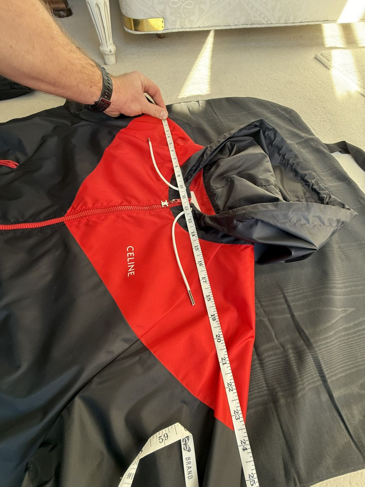 Celine SS21 Celine windbreaker hoodie jacket Hedi Slimane logo 52 Size US L / EU 52-54 / 3 - 5 Thumbnail