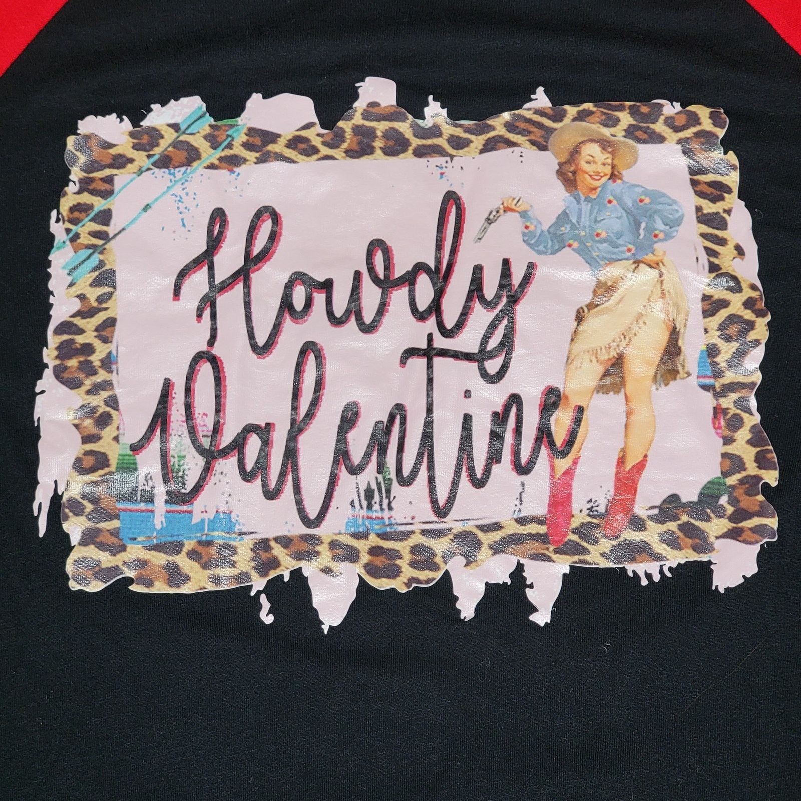 Other Bella Canvas LS Baseball Style Tee "Howdy Valentine" - Large Size L / US 10 / IT 46 - 2 Thumbnail