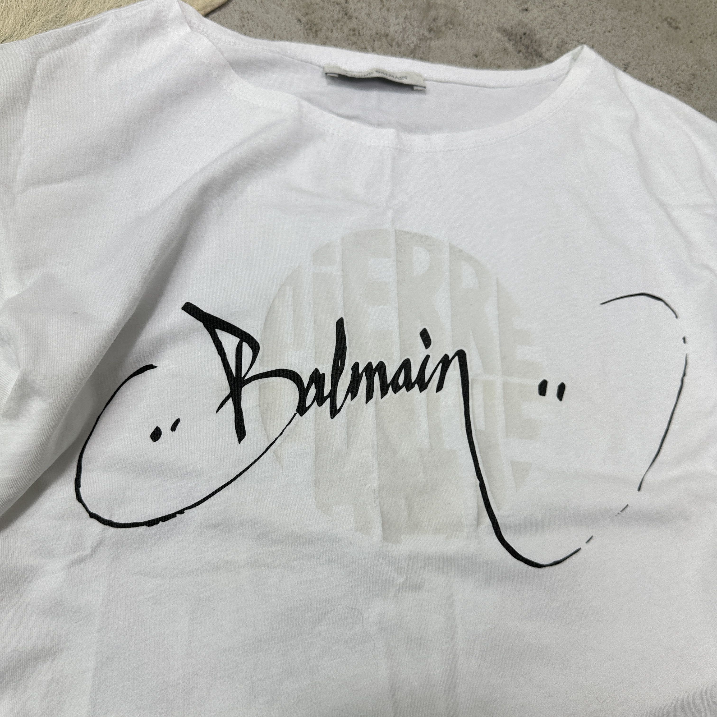 Balmain Vintage Streetwear Balmain Women's T-shirt Y2K Size M / US 6-8 / IT 42-44 - 3 Thumbnail