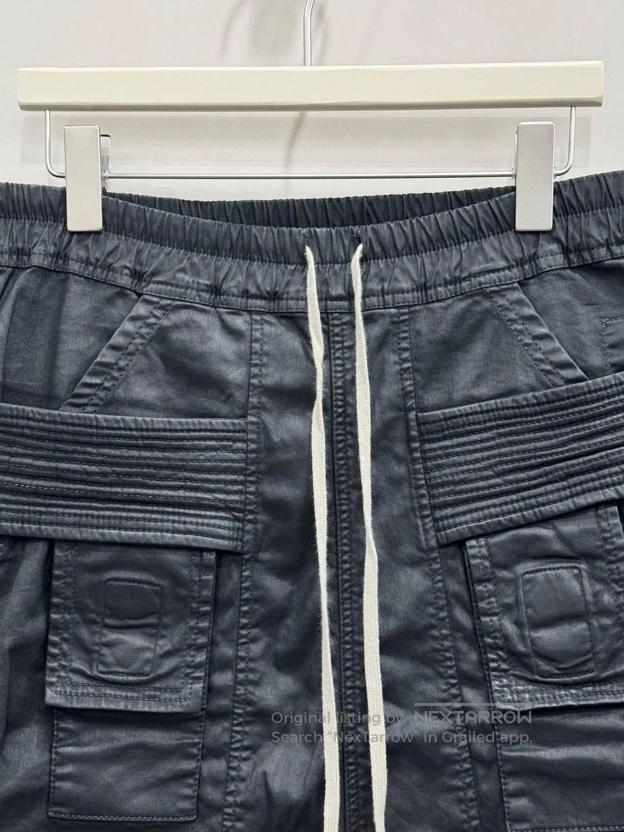 Rick Owens Rick Owens Dual Ring Waxed Shorts M. Size US 38 / EU 54 - 3 Thumbnail