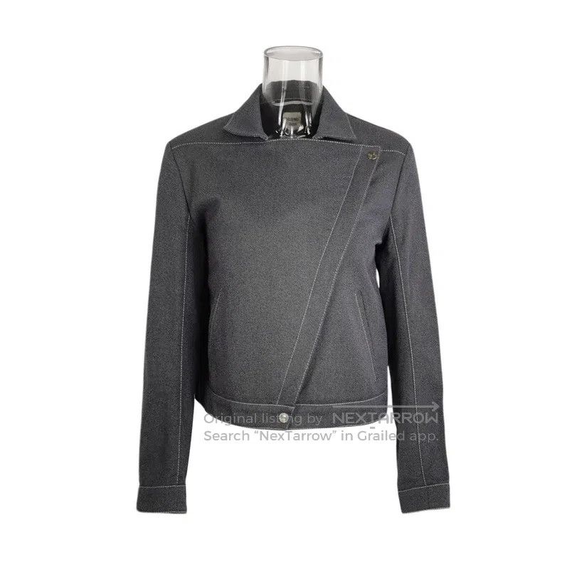 Hermes Hermes Gray cotton short coat Size XS / US 0-2 / IT 36-38 - 1 Thumbnail