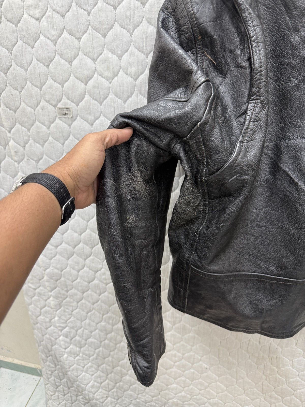 Genuine Leather 🔥🔥🔥ARCHIVE VINTAGE DOUBLE COLLAR LEATHER JACKET Size US M / EU 48-50 / 2 - 14 Thumbnail