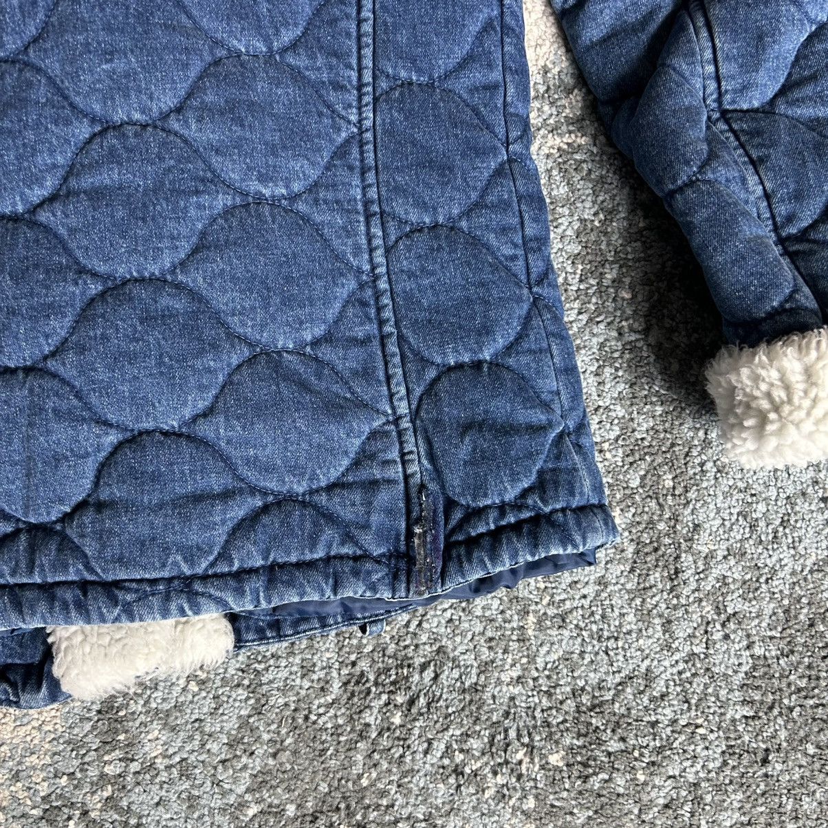 Levi's QUiLTED iNDiGO NATURAL WHiTE SHERPA LiNED TANKER JACKET ZiP Size XS / US 0-2 / IT 36-38 - 11 Thumbnail