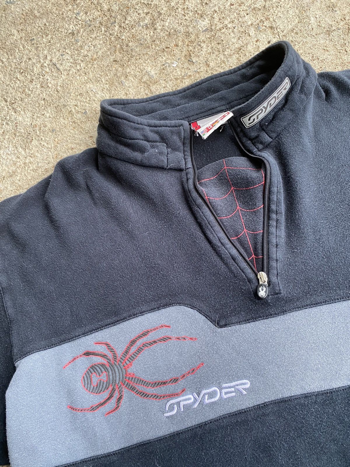 Spyder × Vintage Vintage Y2K Spyder Web Half Zip Pullover Longsleeve Shirt Size US L / EU 52-54 / 3 - 3 Thumbnail