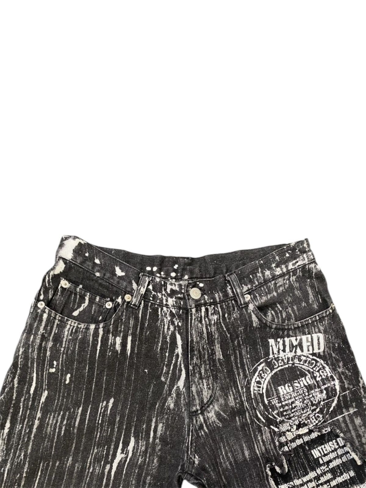 BERNINGS SHO Rare Berning-sho Punk Graphic Art Denim Size US 31 - 3 Thumbnail