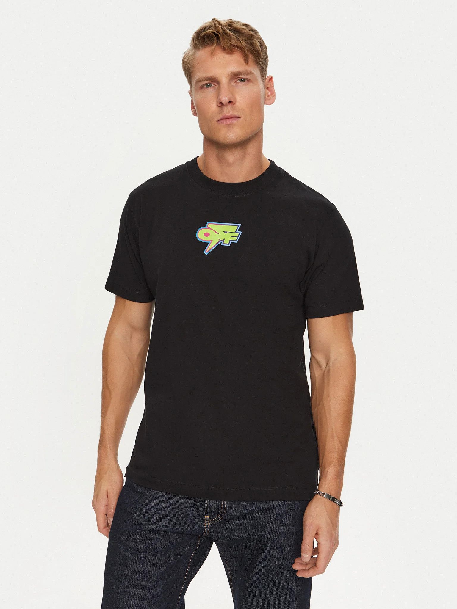 Off-White o1gr1nt0125 Degradé Thund Slim S/S T-Shirt in Black Size US XS / EU 42 / 0 - 1 Thumbnail