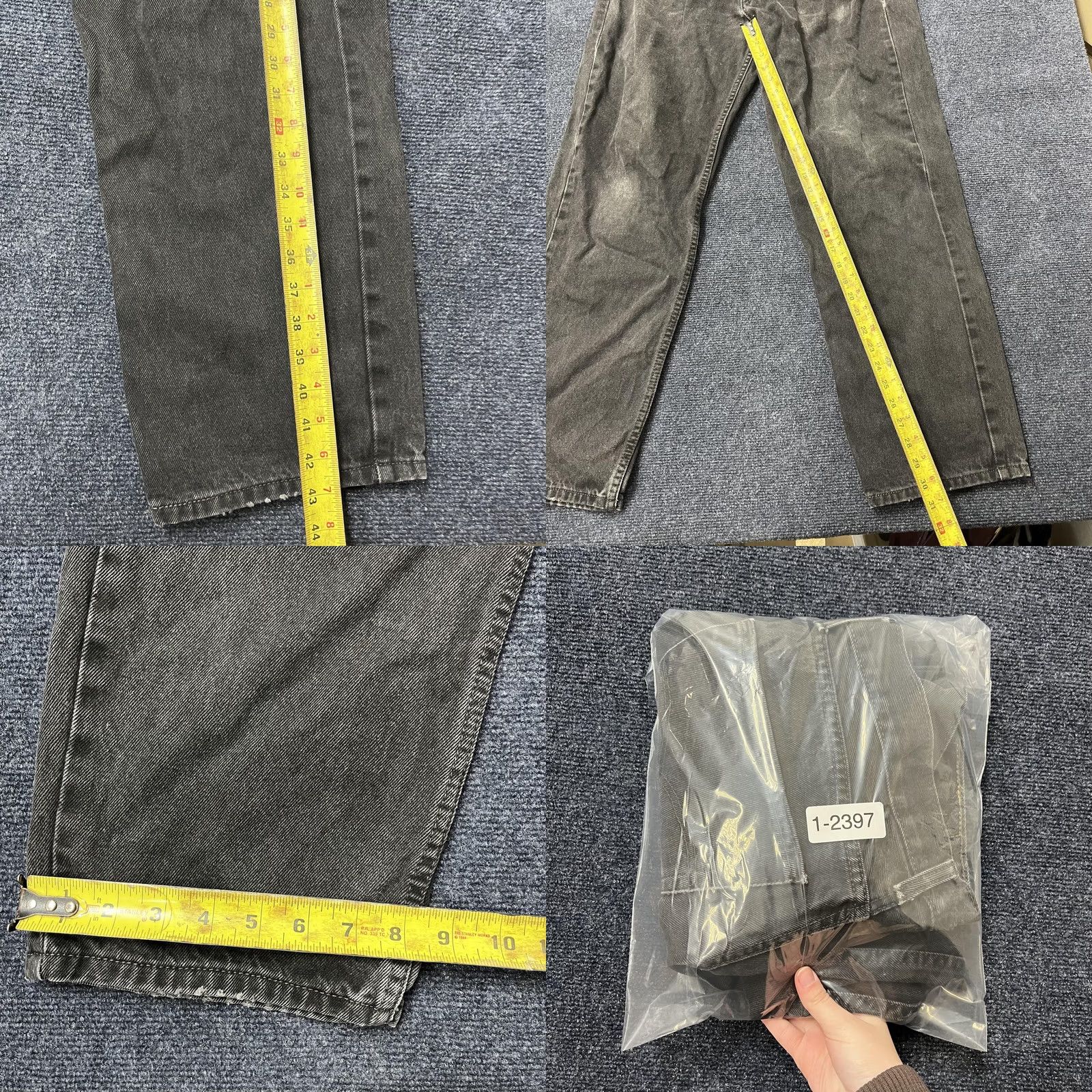 Levi's Levi's 550 Jeans Mens 36x34 Relaxed Tapered Fit Denim Gray Black Charcoal Wash Pockets Zip Fly Leather Patch Vintage No Size US 36 / EU 52 - 8 Thumbnail