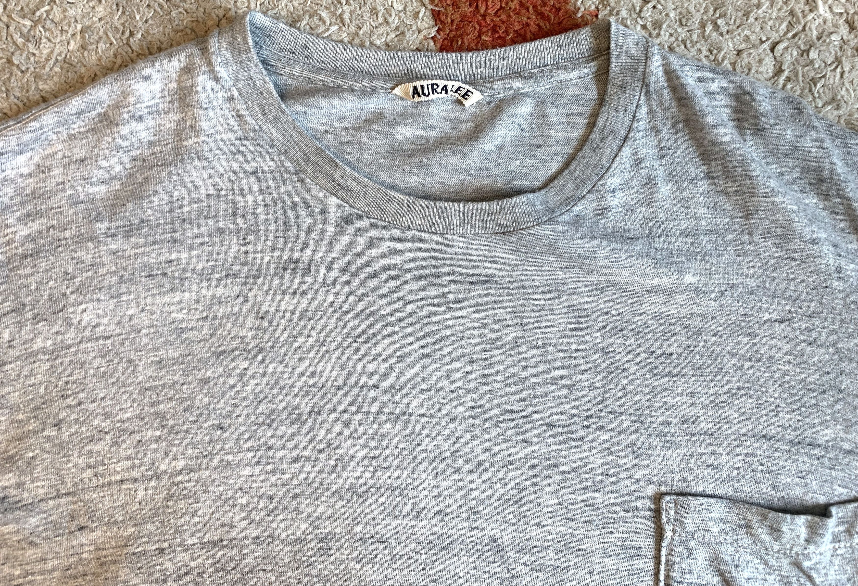 Auralee Aura Lee 2020ss gray crewneck tee, size 4 (fits M) Size US M / EU 48-50 / 2 - 2 Thumbnail