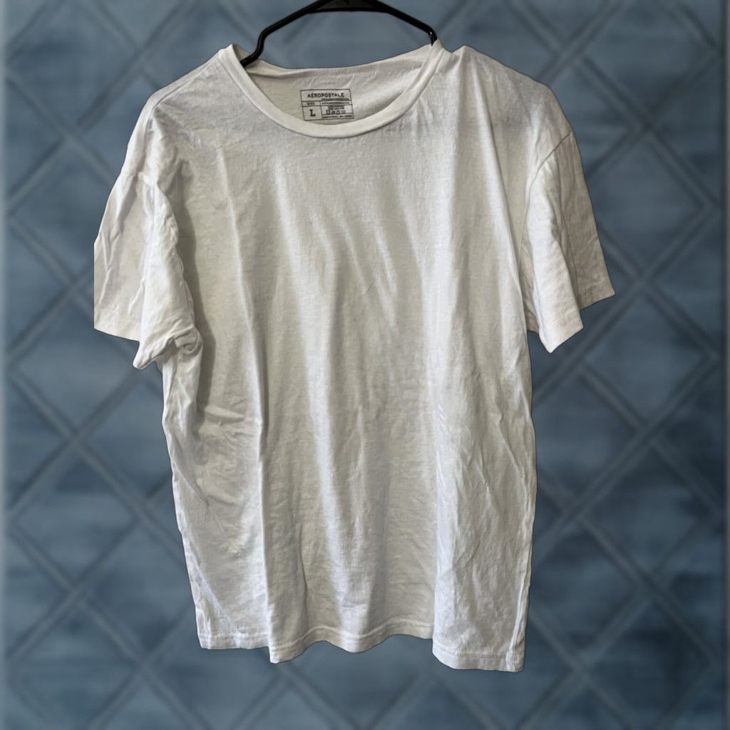 Aeropostale VINTAGE Aeropostale Shirt Men L White Solid 90s Casual Tee Mens L White Aeropostale Shirt Size US L / EU 52-54 / 3 - 1 Thumbnail