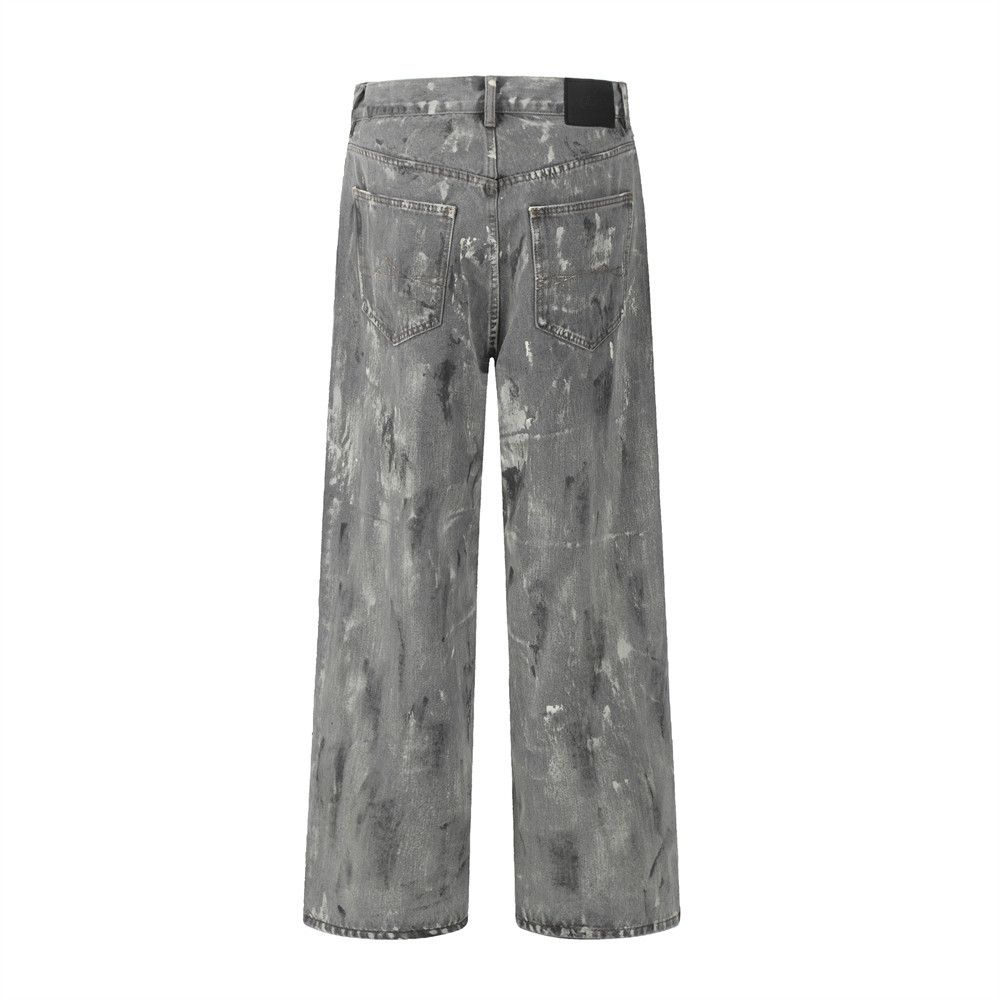 Japanese Brand × Jean Painted Washed Distressed Jeans Size US 33 - 6 Thumbnail