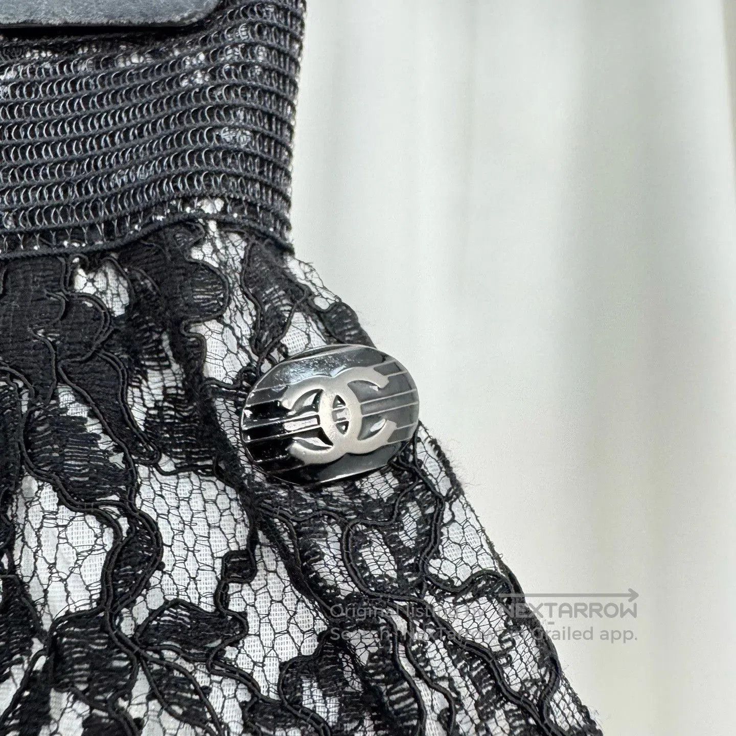 Chanel Chanel Black Lace Logo Shorts. Size 33" - 5 Thumbnail