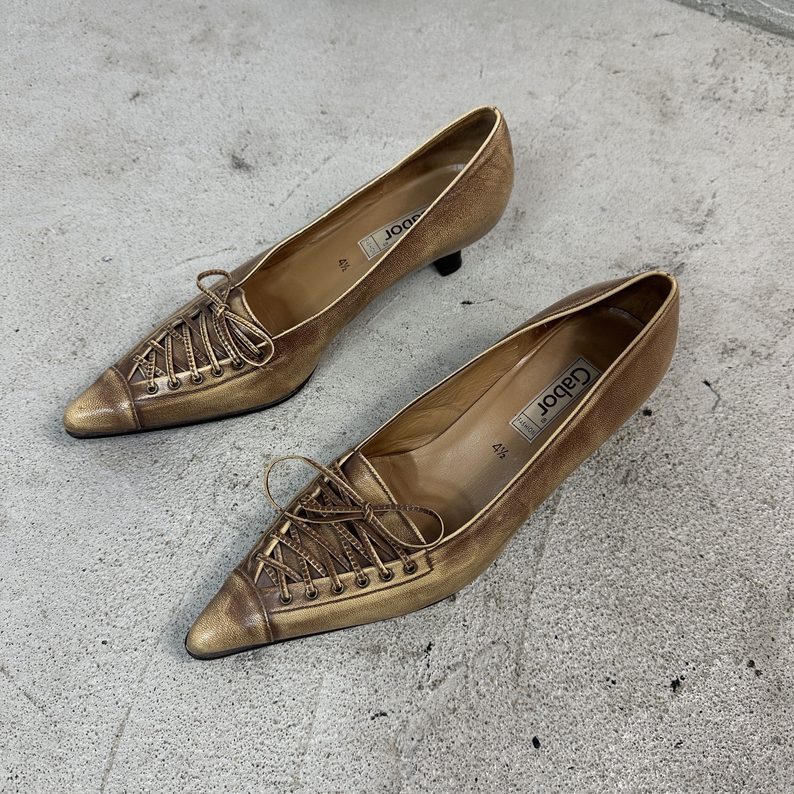 Vintage Leather Vintage Kitten Heels Y2K Size US 5.5 / IT 35.5 - 4 Thumbnail