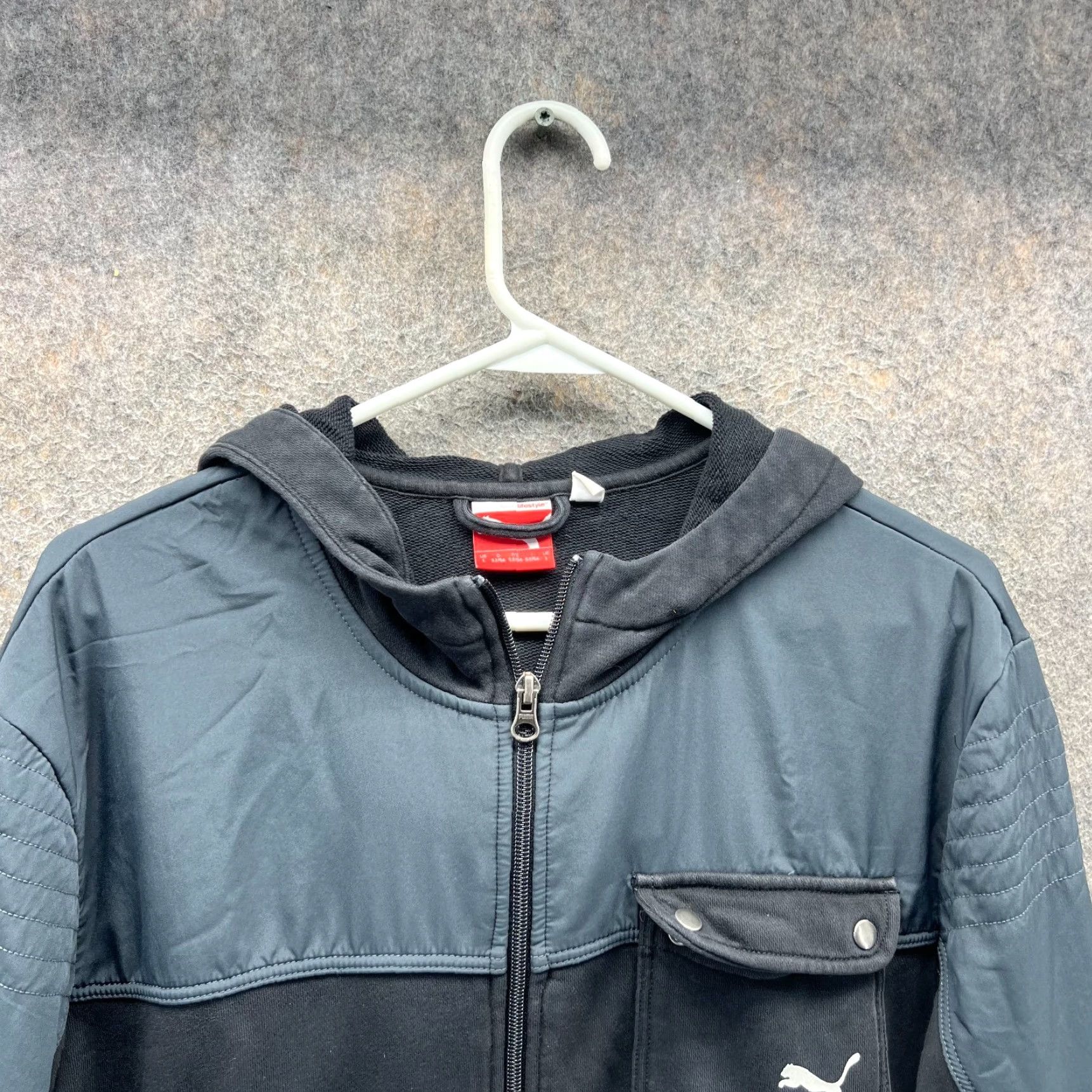 Puma VINTAGE Puma Hoodie Jacket Men Large Black Full Zip Hooded Sports Lifestyle Size US L / EU 52-54 / 3 - 7 Thumbnail